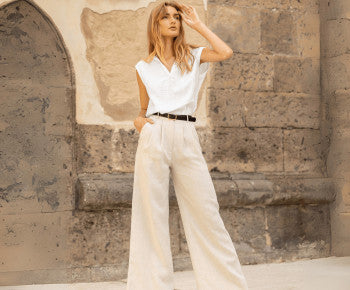 How to Wear Wide-Leg Linen Pants
