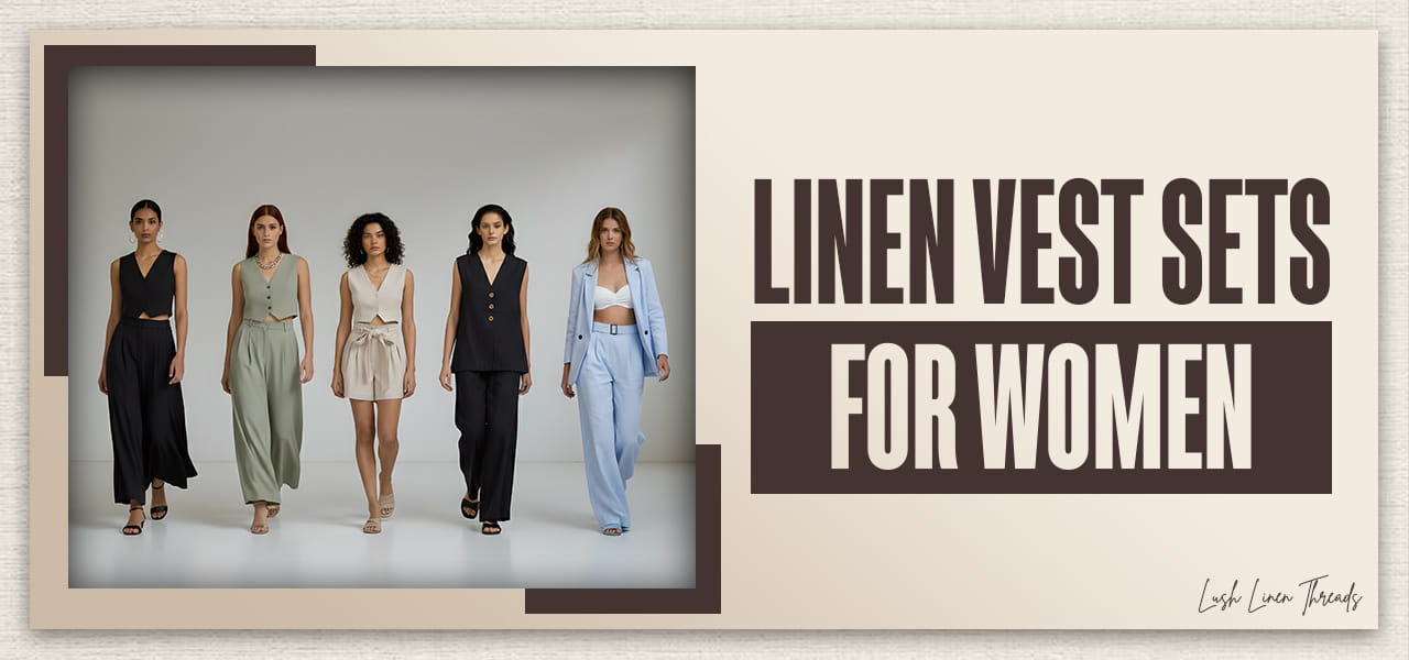 Linen Vest Sets for Women: Choose Pants, Shorts, or Skirt
