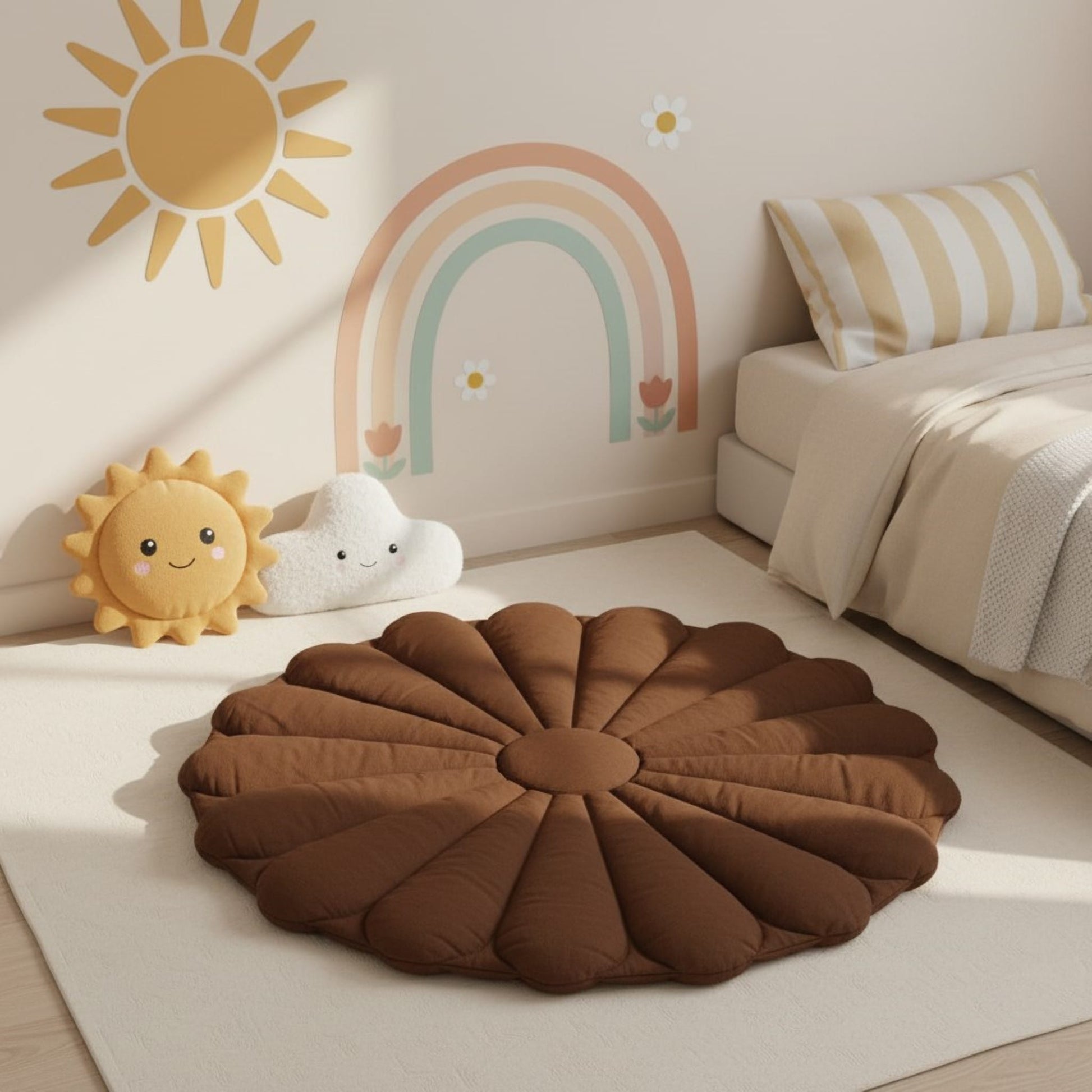 Bloom Linen Play Mat, Flower Baby Play Mat