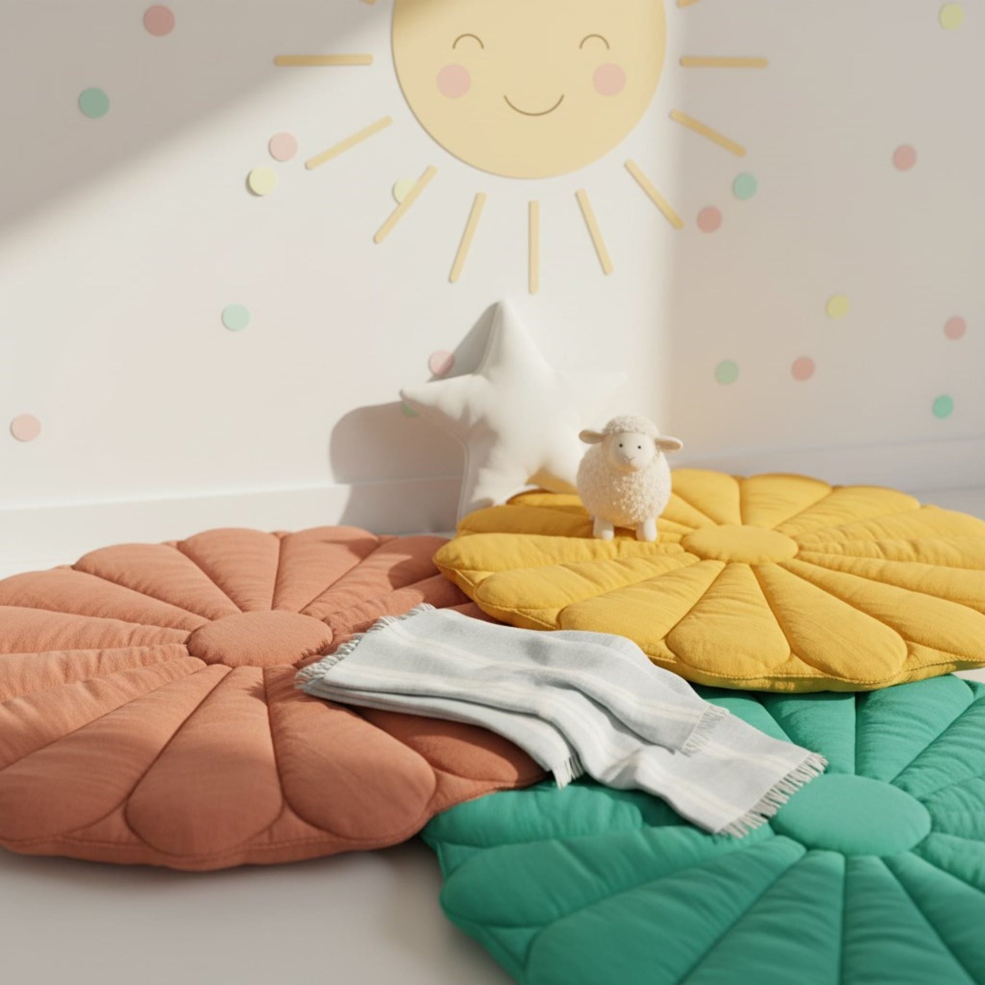 Bloom Linen Play Mat, Flower Baby Play Mat