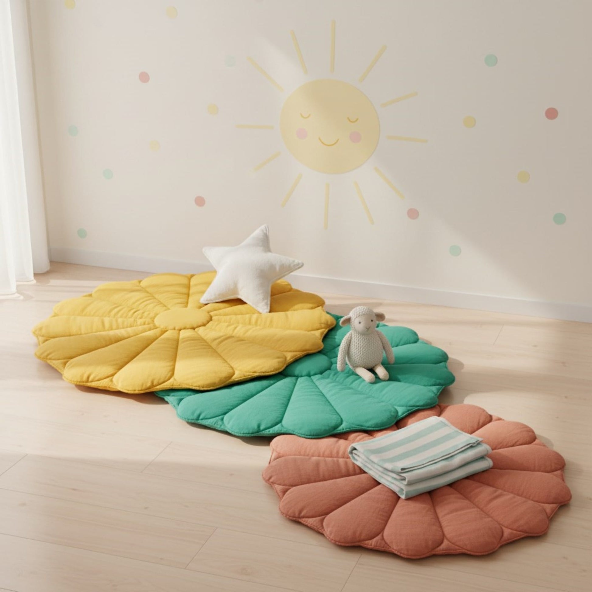 Bloom Linen Play Mat, Flower Baby Play Mat