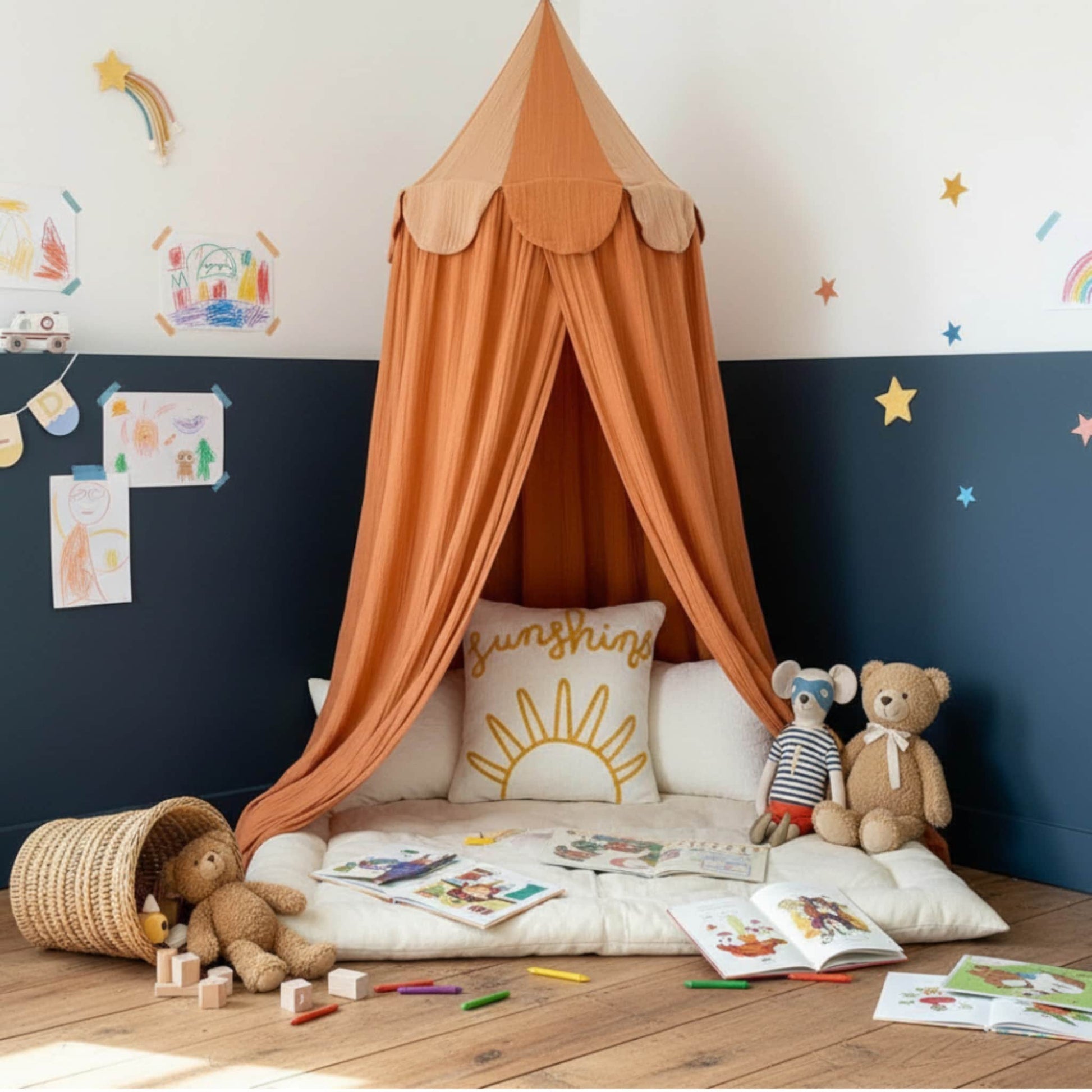 Circus Linen Bed Canopy, Hanging Bed Canopy​