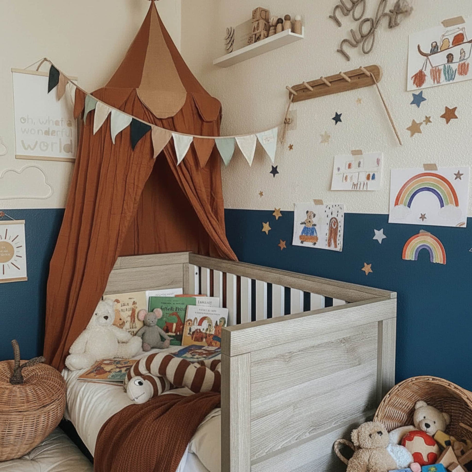 Circus Linen Bed Canopy, Hanging Bed Canopy​