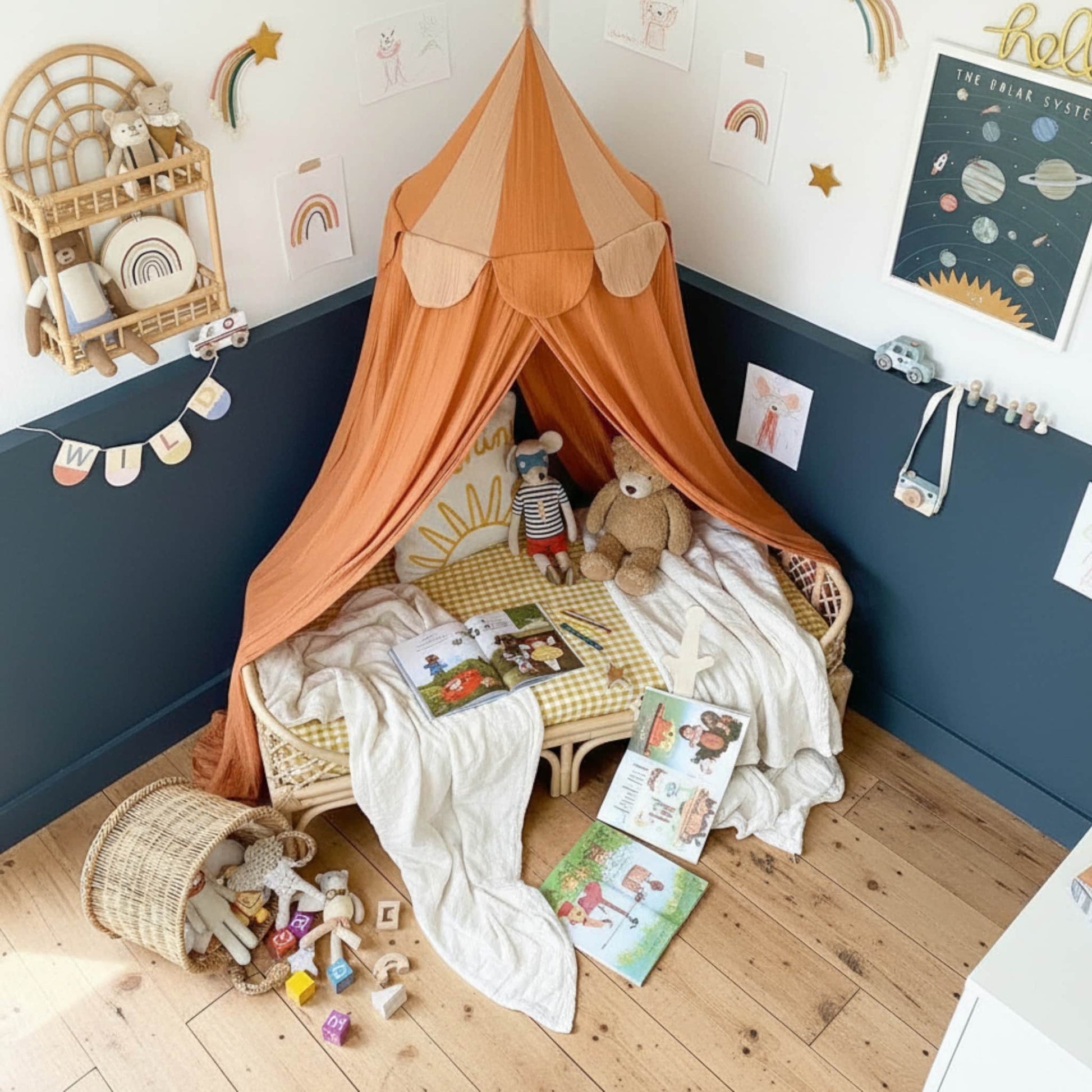 Circus Linen Bed Canopy, Hanging Bed Canopy​