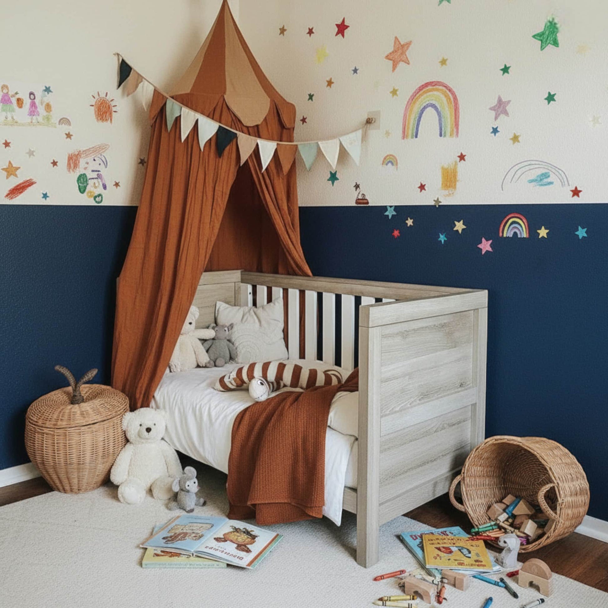 Circus Linen Bed Canopy, Hanging Bed Canopy​