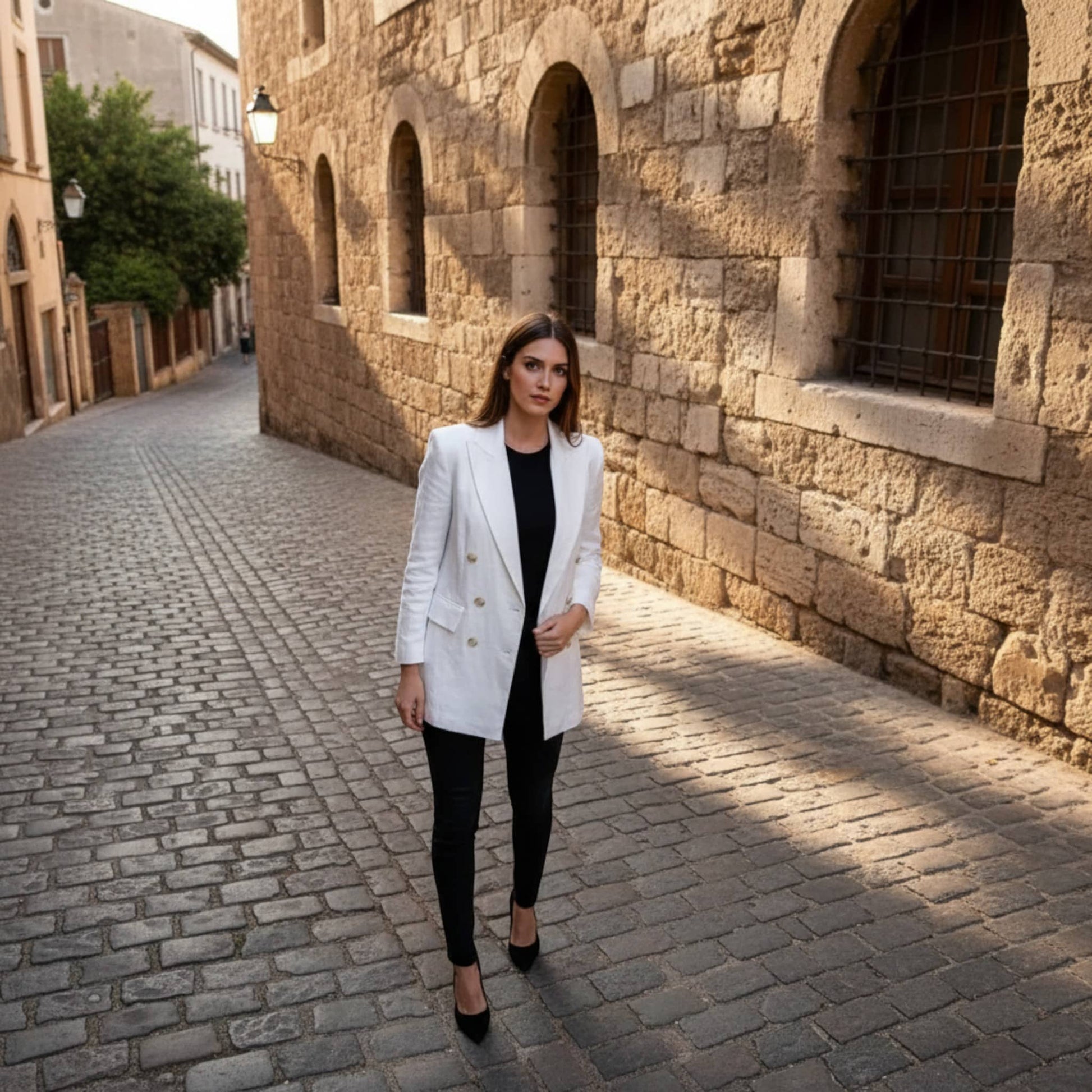 Double Breasted Linen Blazer, Linen Blazer Women