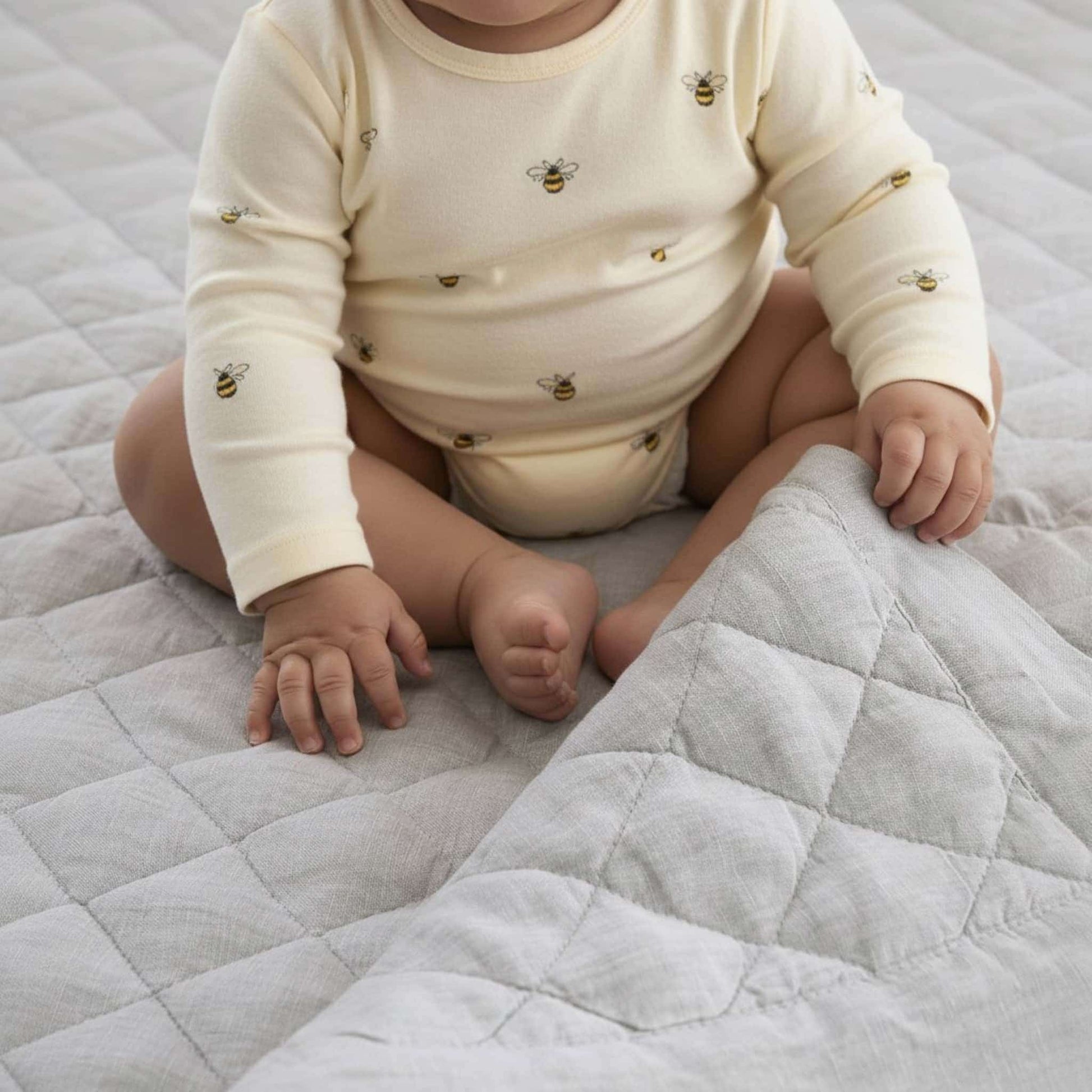 Embroidered Baby Blankets, Linen Baby Blanket