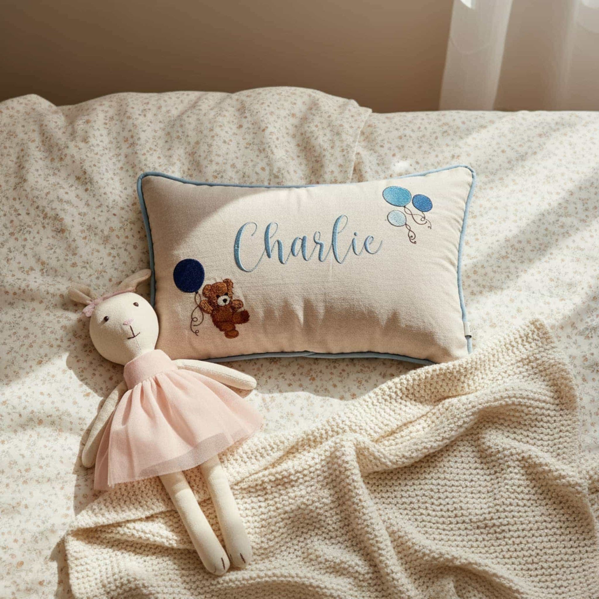 Embroidered Linen Pillowcase, Linen Pillow Case Covers