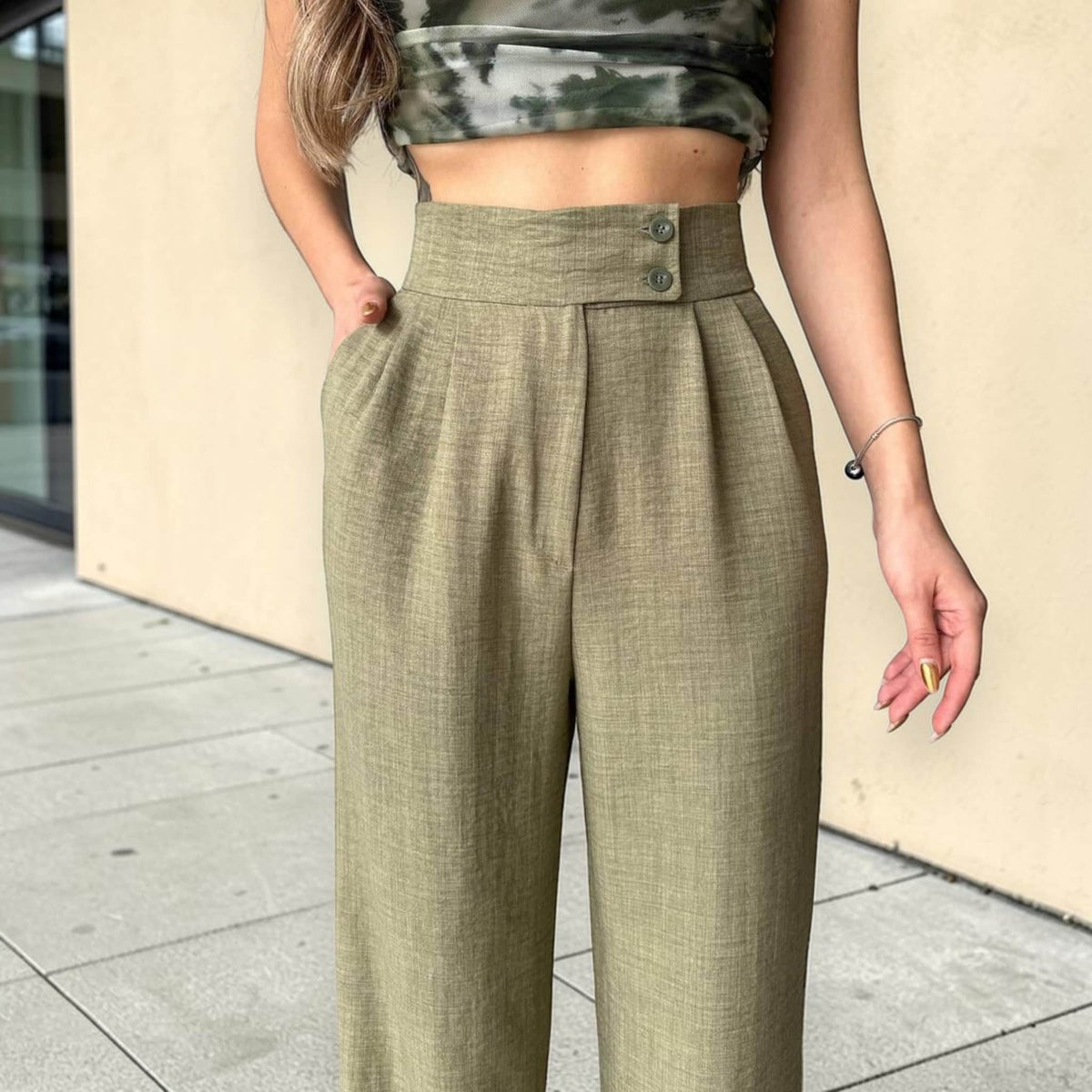 High Waist Wide Leg Pants, Womens Wide Leg Linen Pants