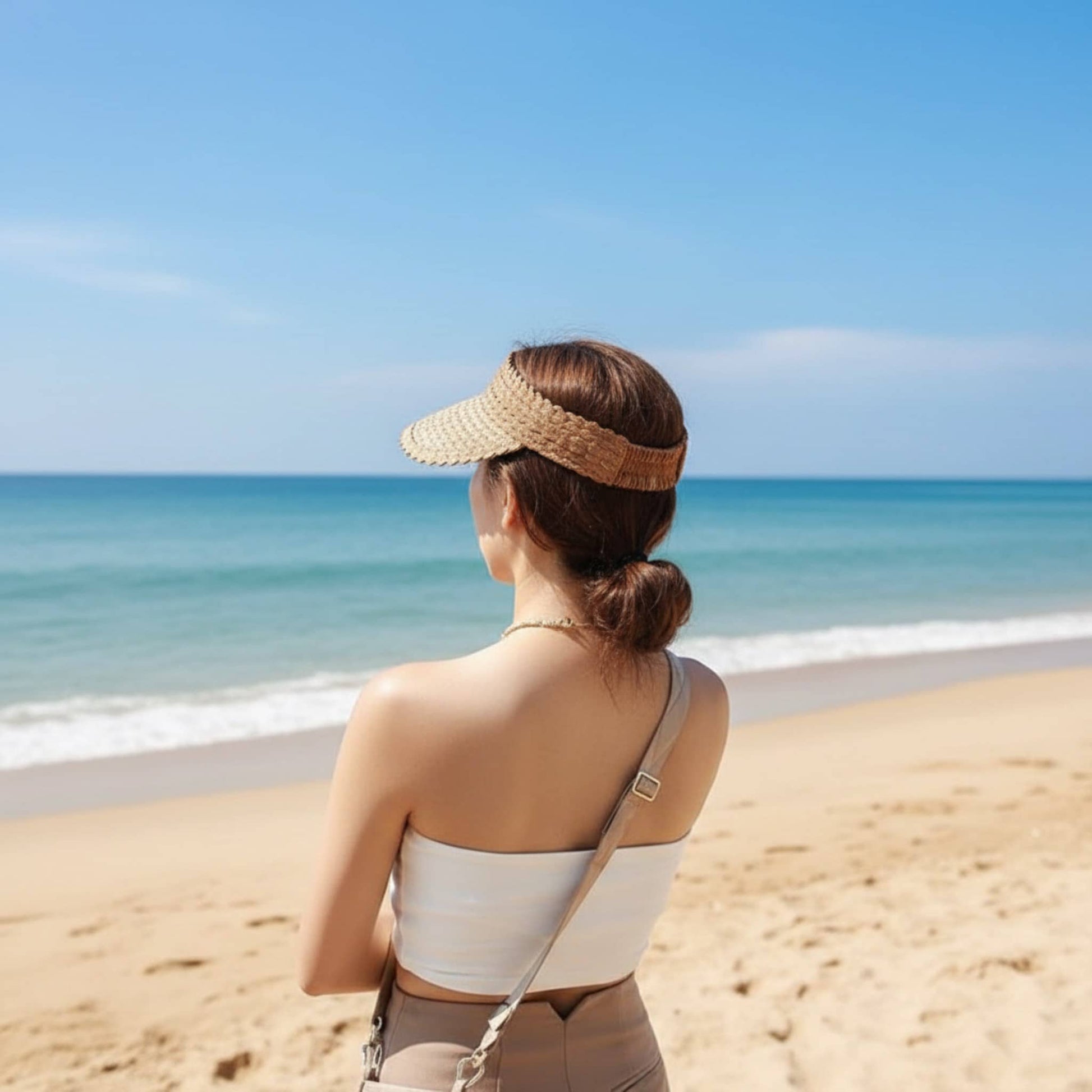 Kids Straw Sun Visor, Straw Visor Hat