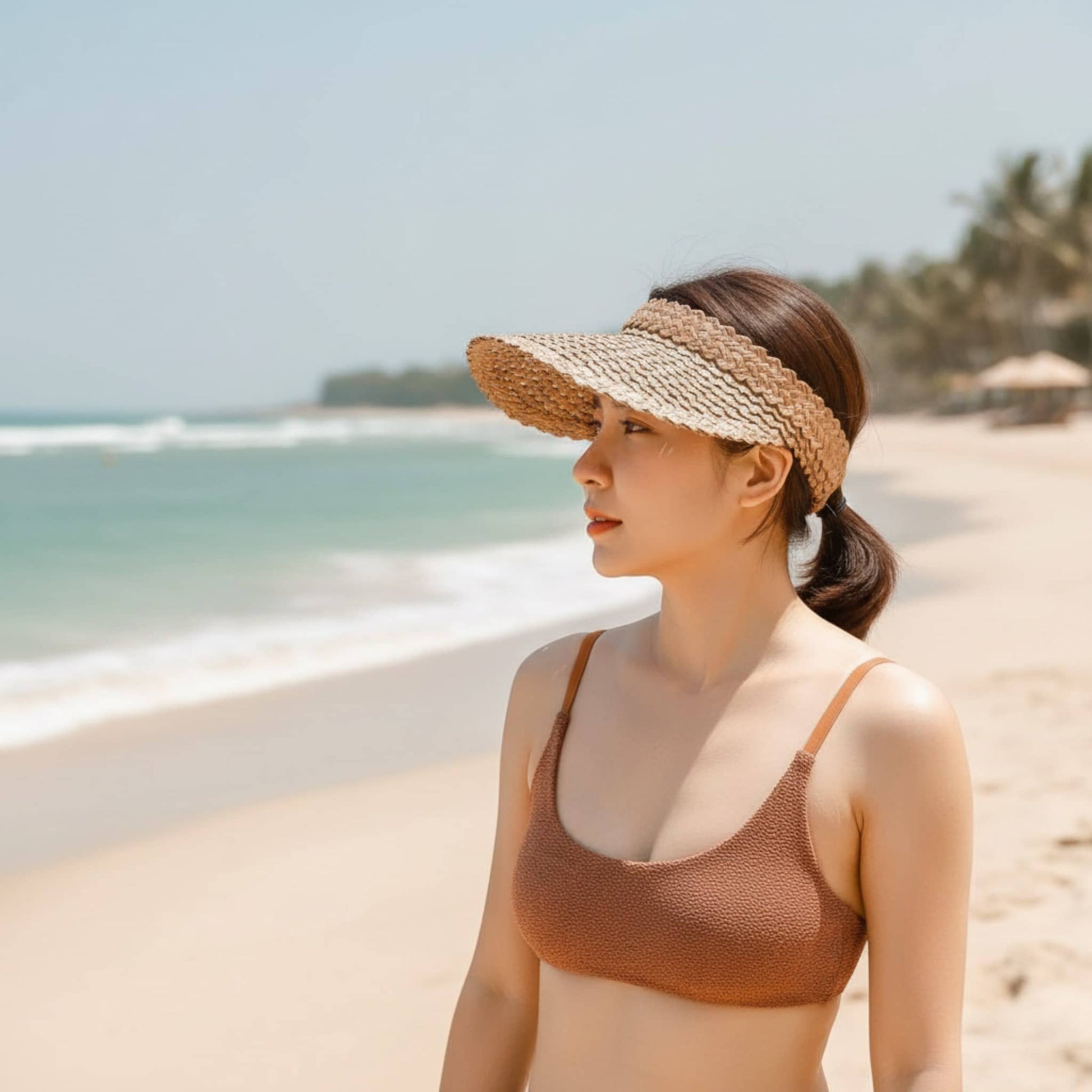 Kids Straw Sun Visor, Straw Visor Hat