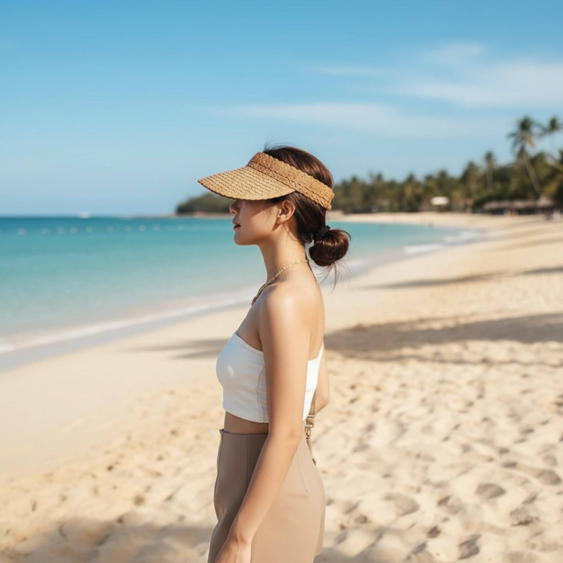 Kids Straw Sun Visor, Straw Visor Hat