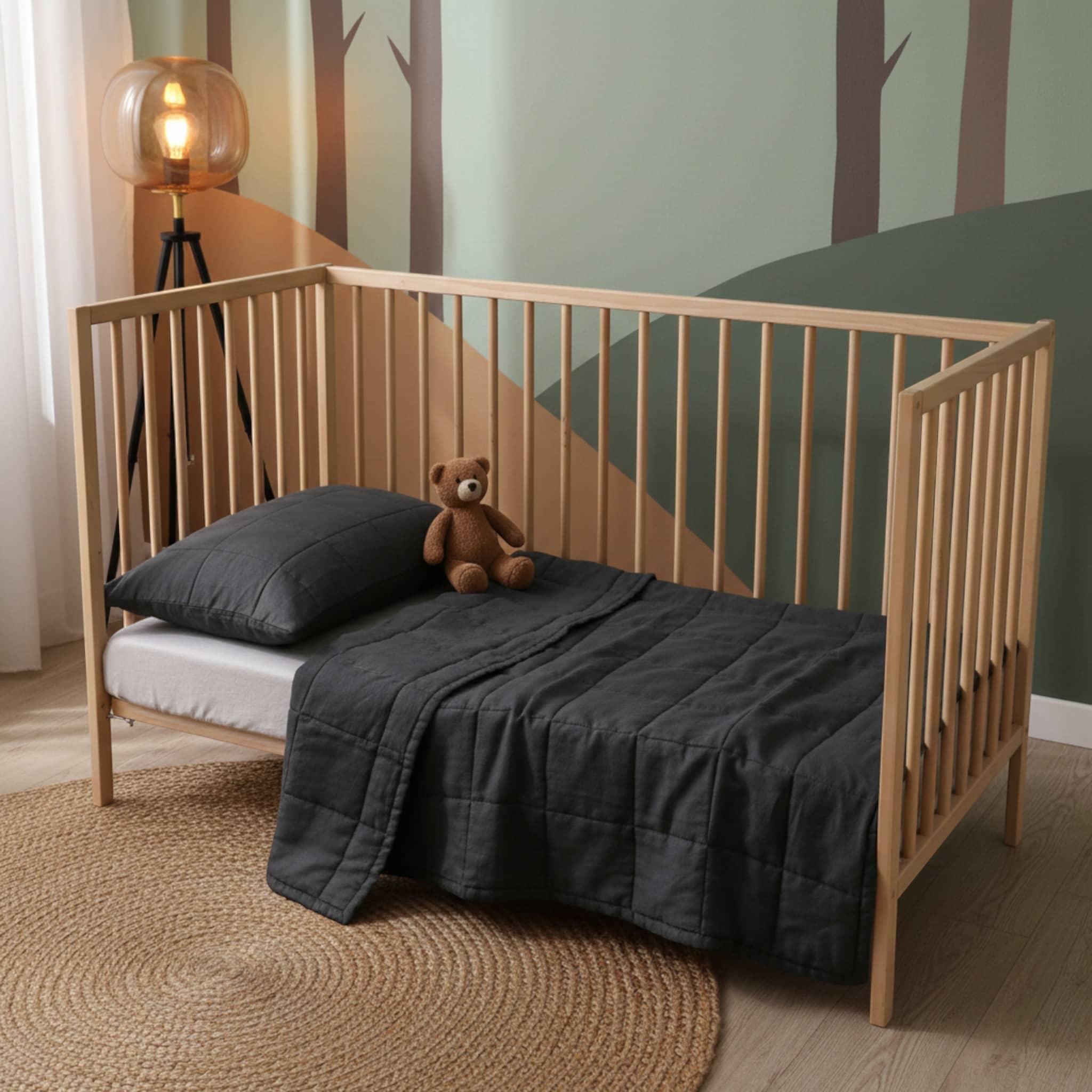 Linen Baby Blanket, Linen Baby Quilt