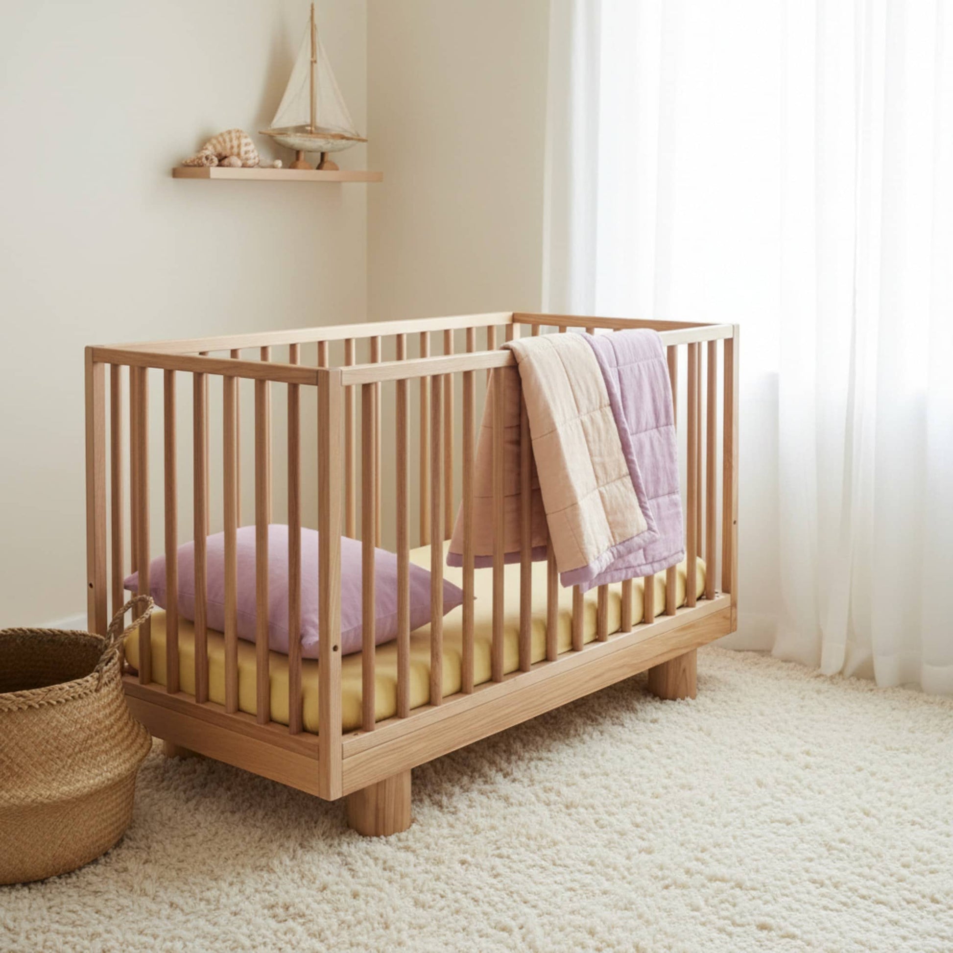 Linen Baby Blanket, Linen Quilted Blanket