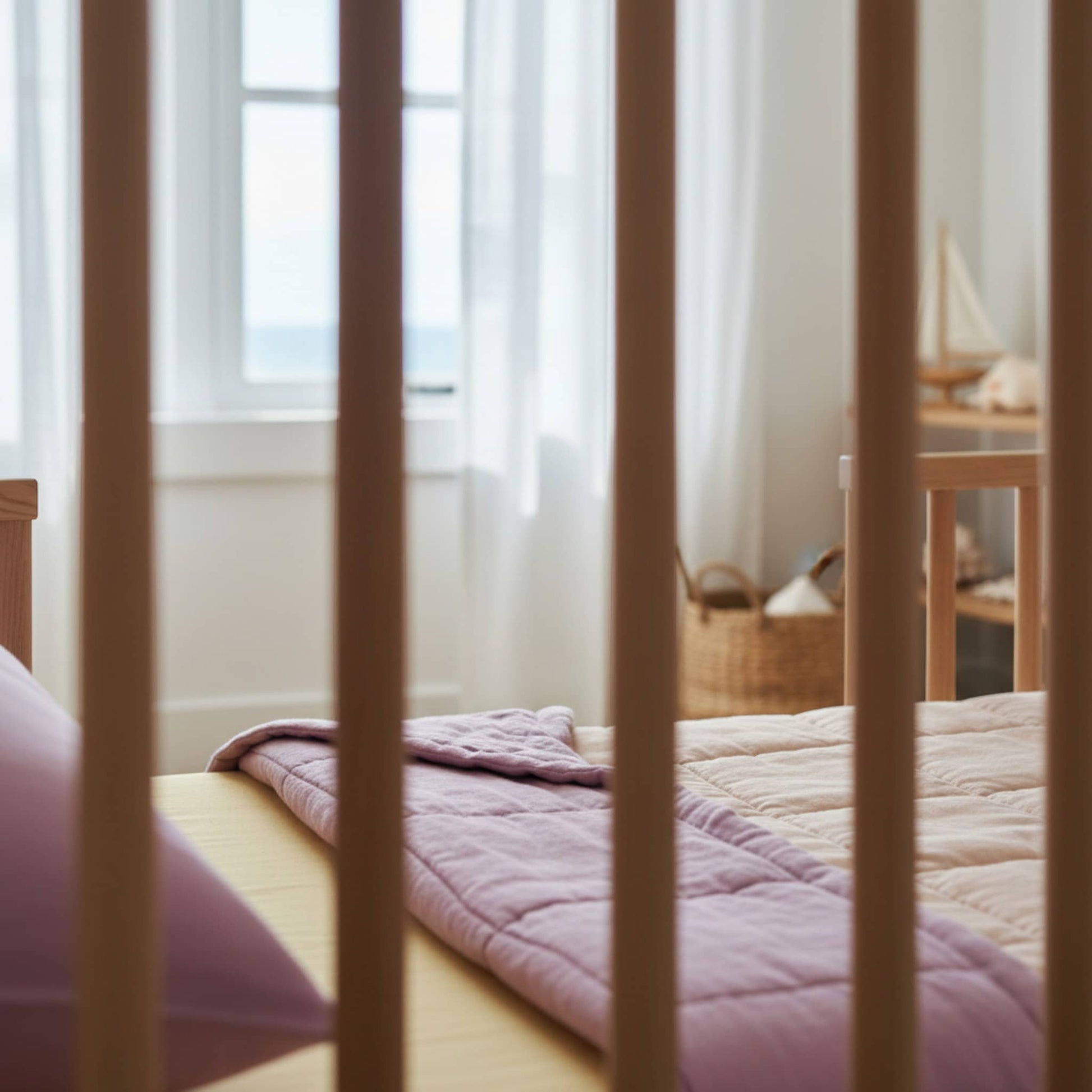 Linen Baby Blanket, Linen Quilted Blanket