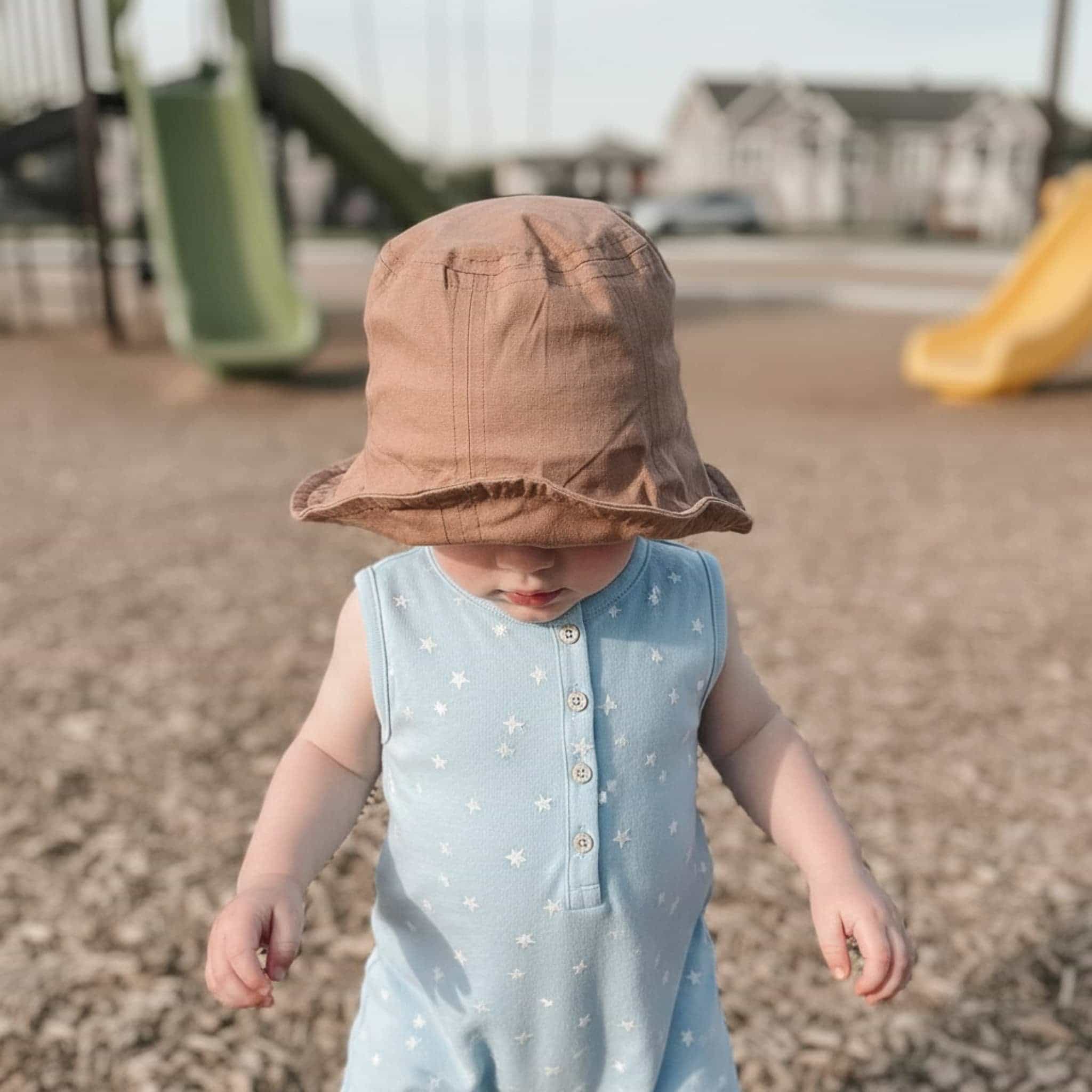 Linen Baby Bucket Hat, Baby Summer Hat