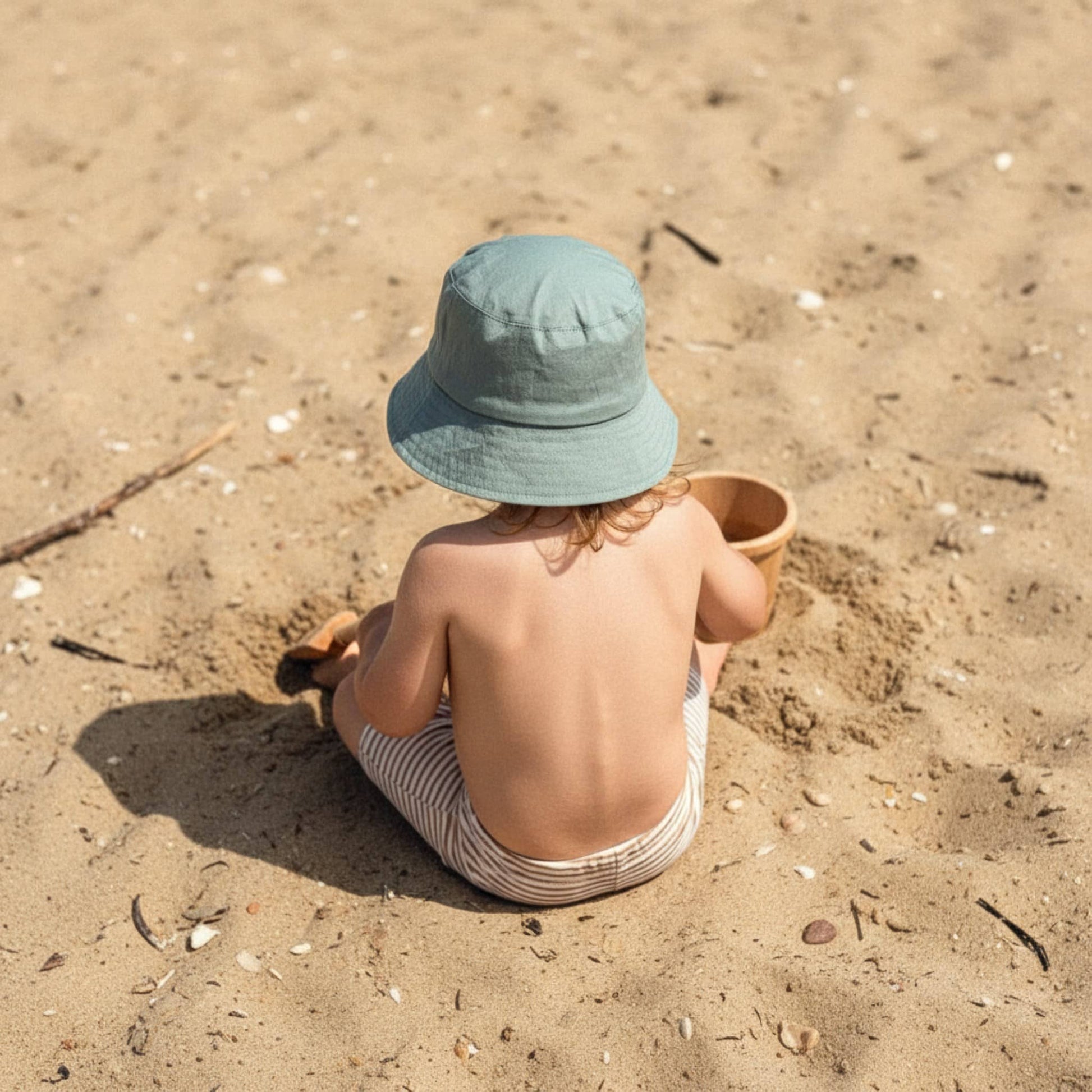 Linen Baby Bucket Hat, Baby Sun Hats