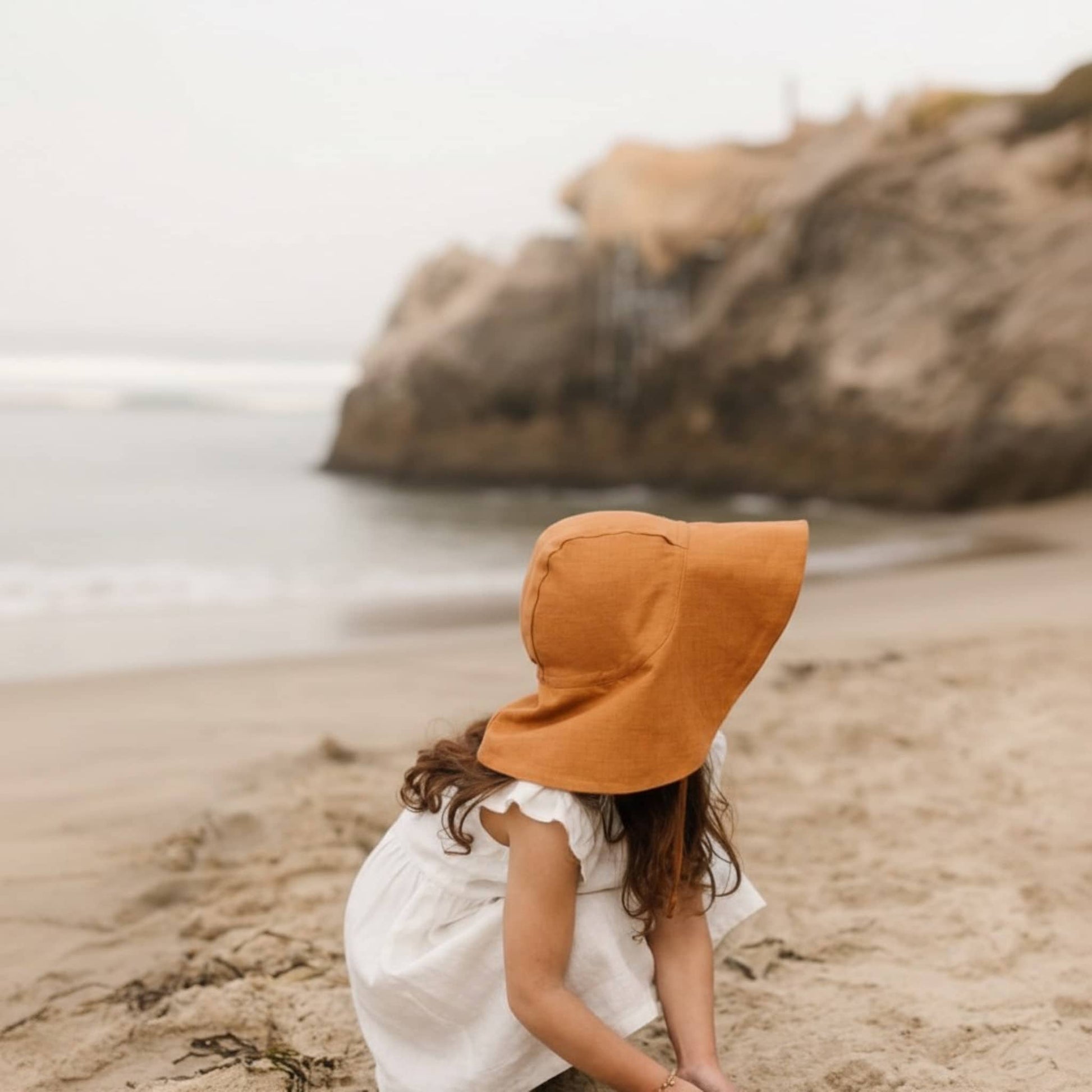 Linen Baby Bucket Hat, Linen Bucket Hat