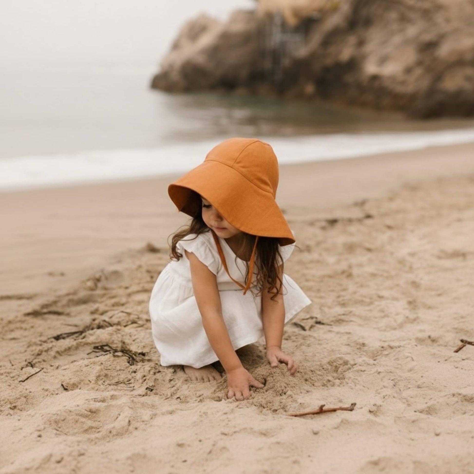 Linen Baby Bucket Hat, Linen Bucket Hat