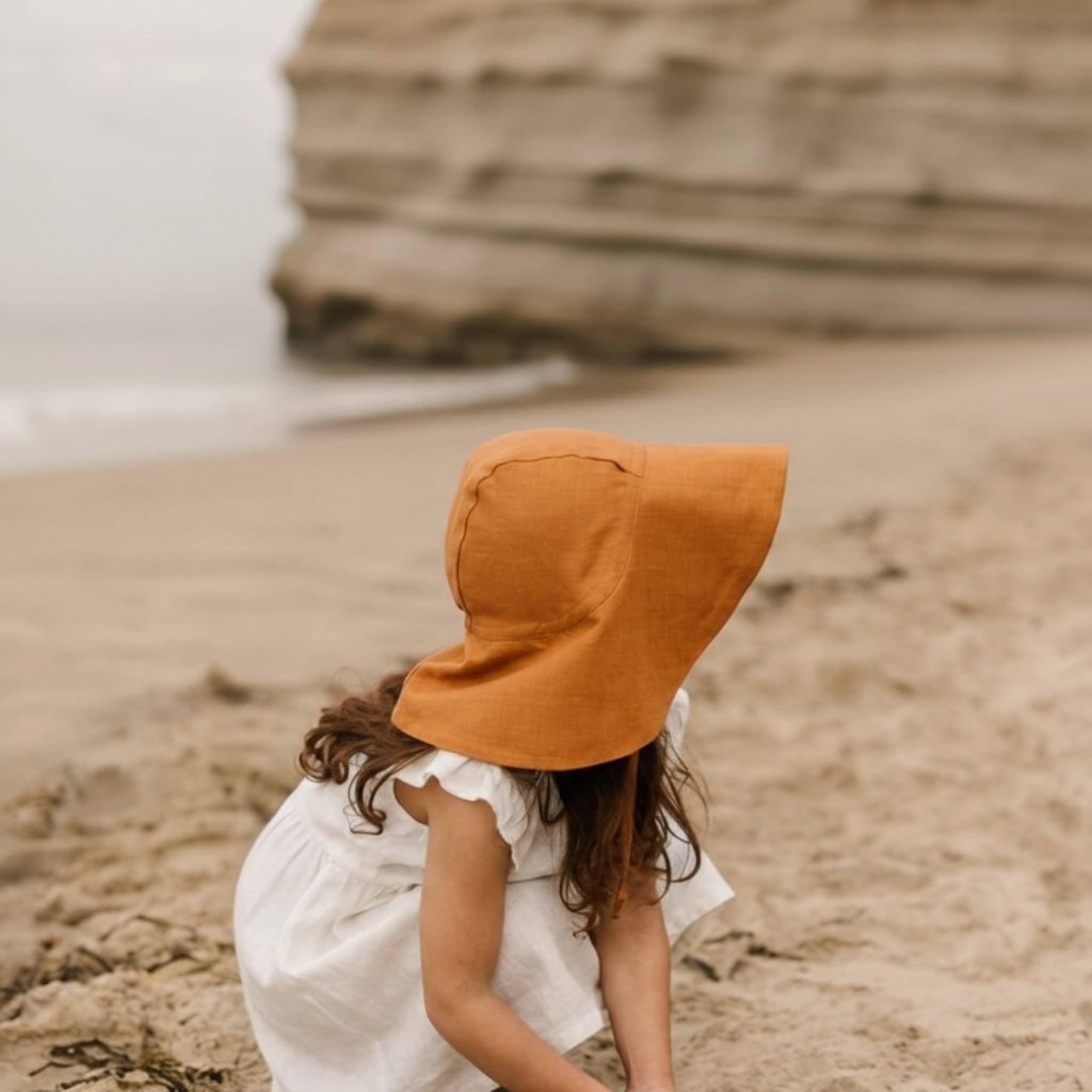 Linen Baby Bucket Hat, Linen Bucket Hat