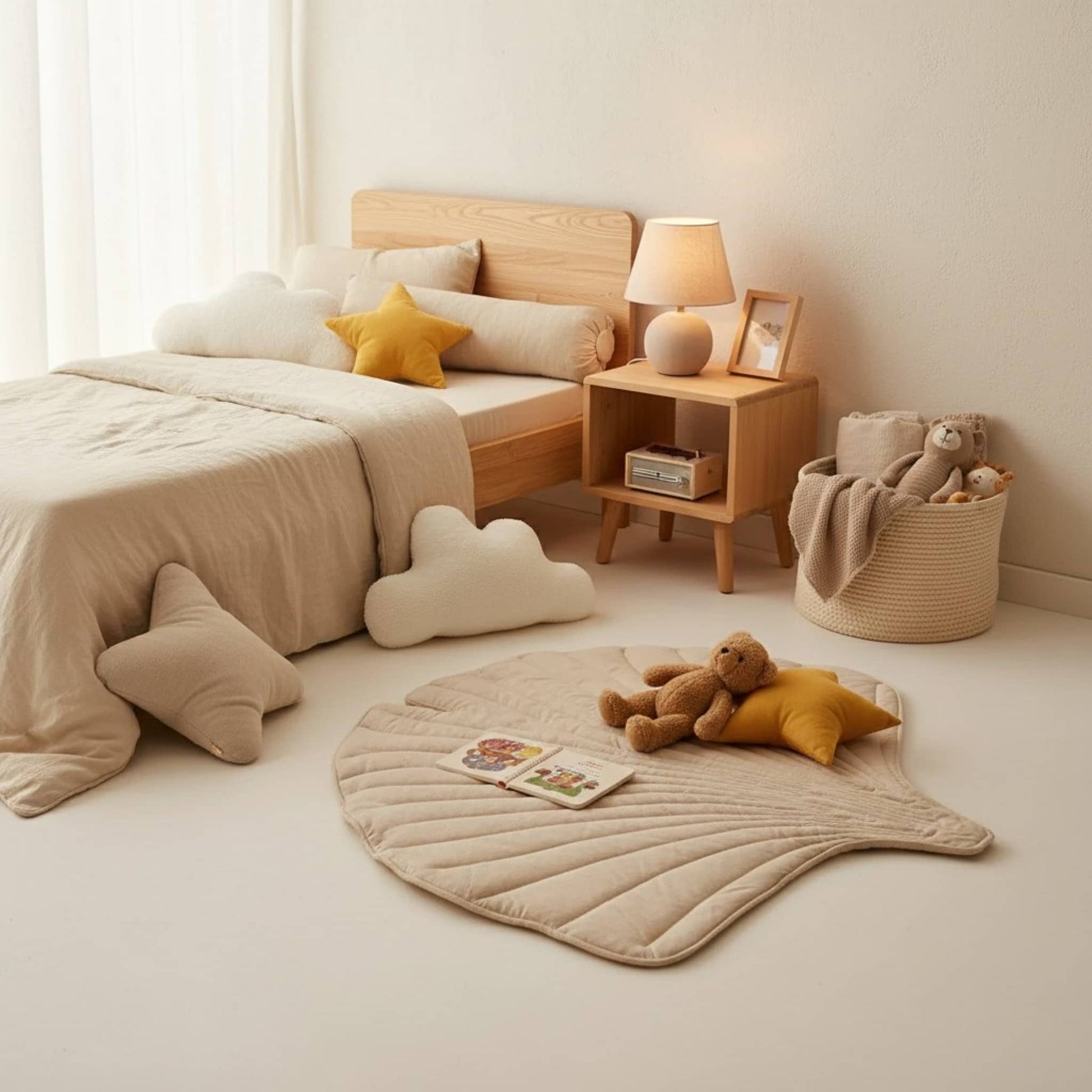 Linen Baby Play Mat, Sea Shell Kids Play Mat