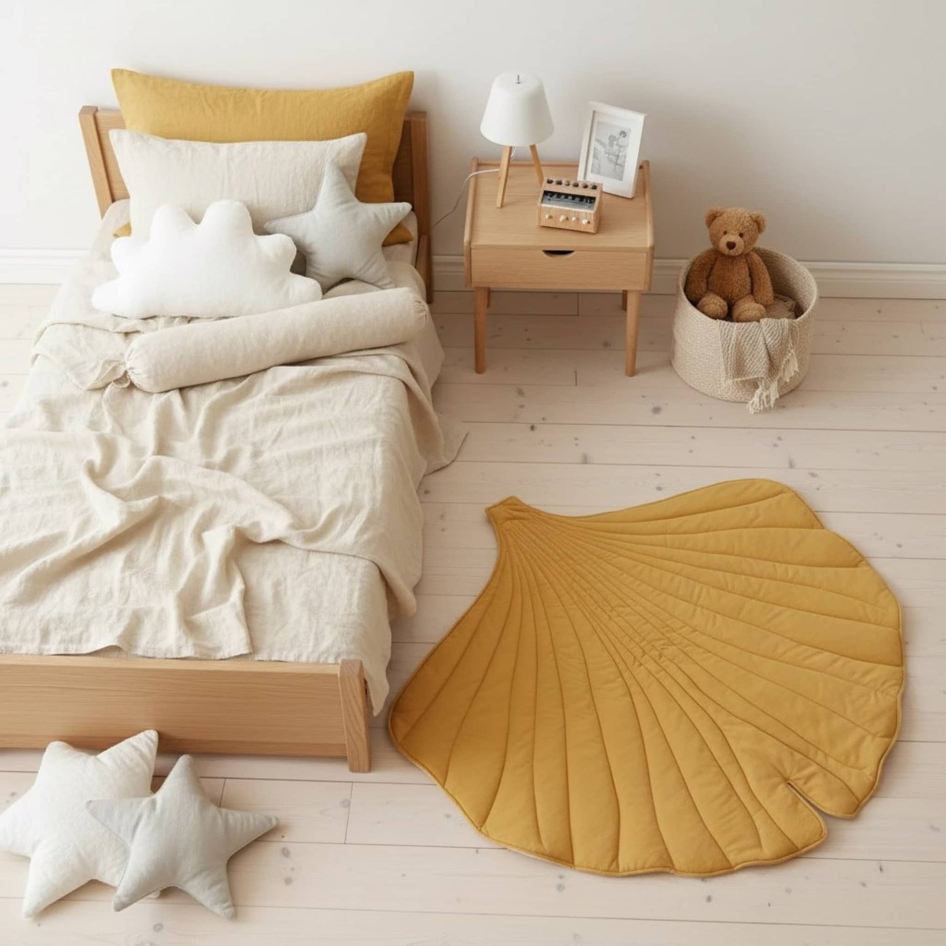 Linen Baby Play Mat, Sea Shell Kids Play Mat