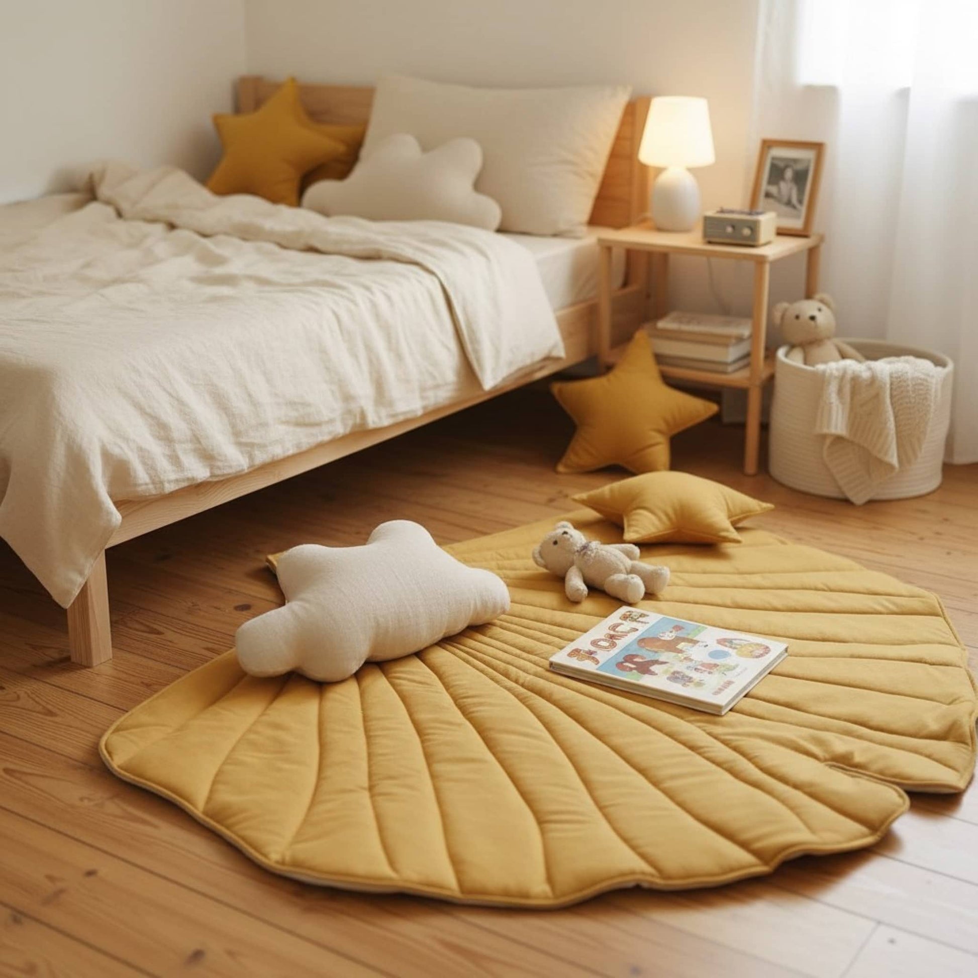 Linen Baby Play Mat, Sea Shell Kids Play Mat