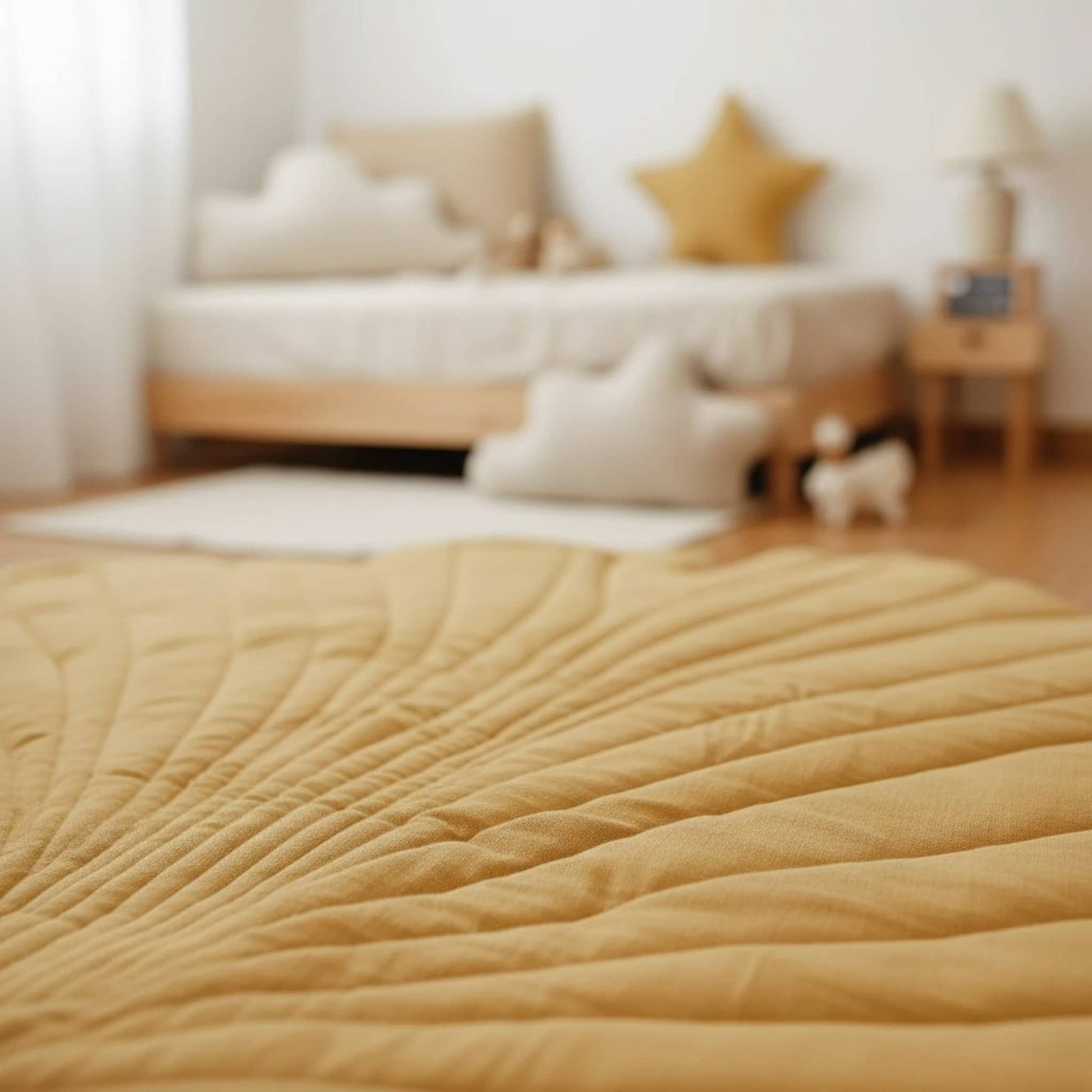 Linen Baby Play Mat, Sea Shell Kids Play Mat