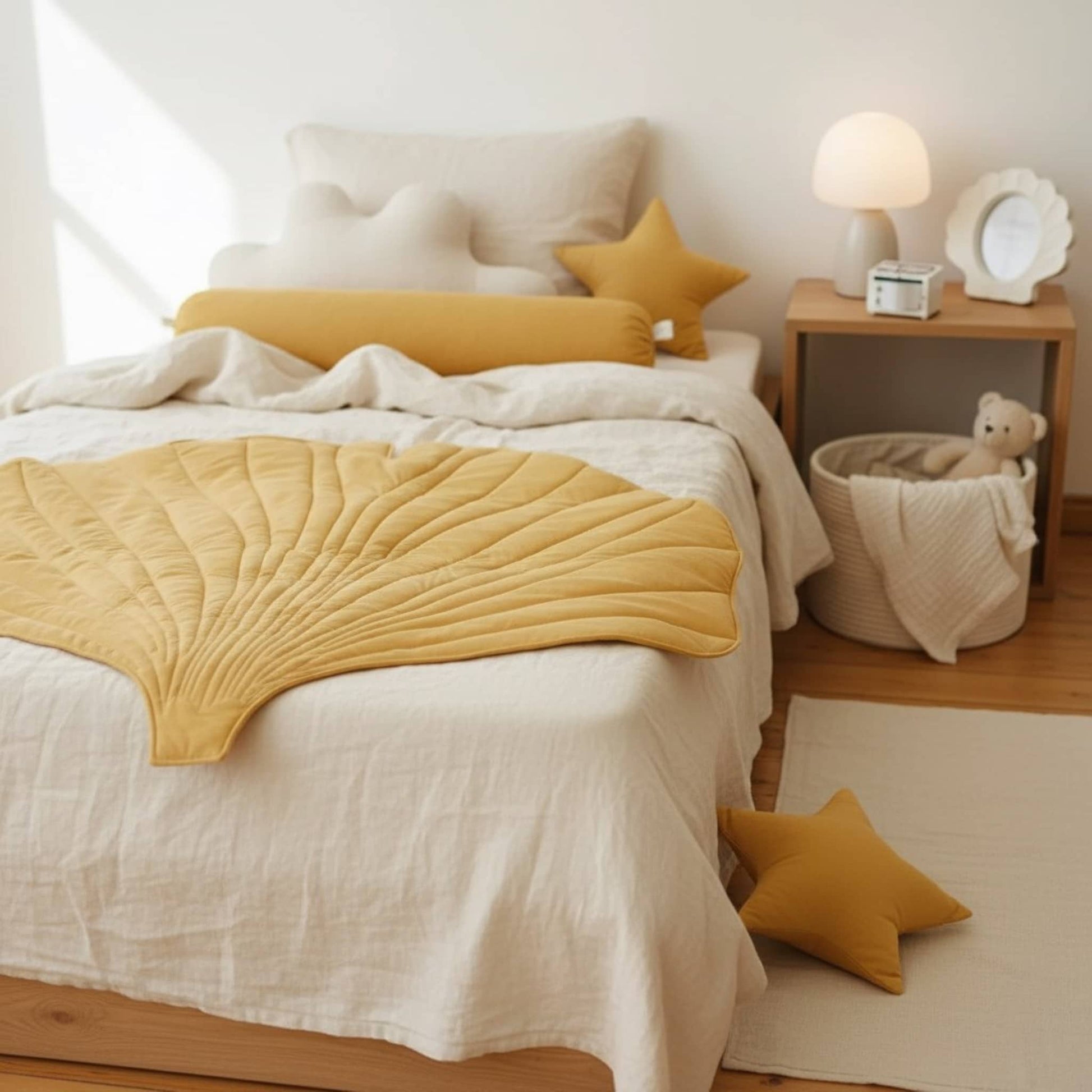 Linen Baby Play Mat, Sea Shell Kids Play Mat