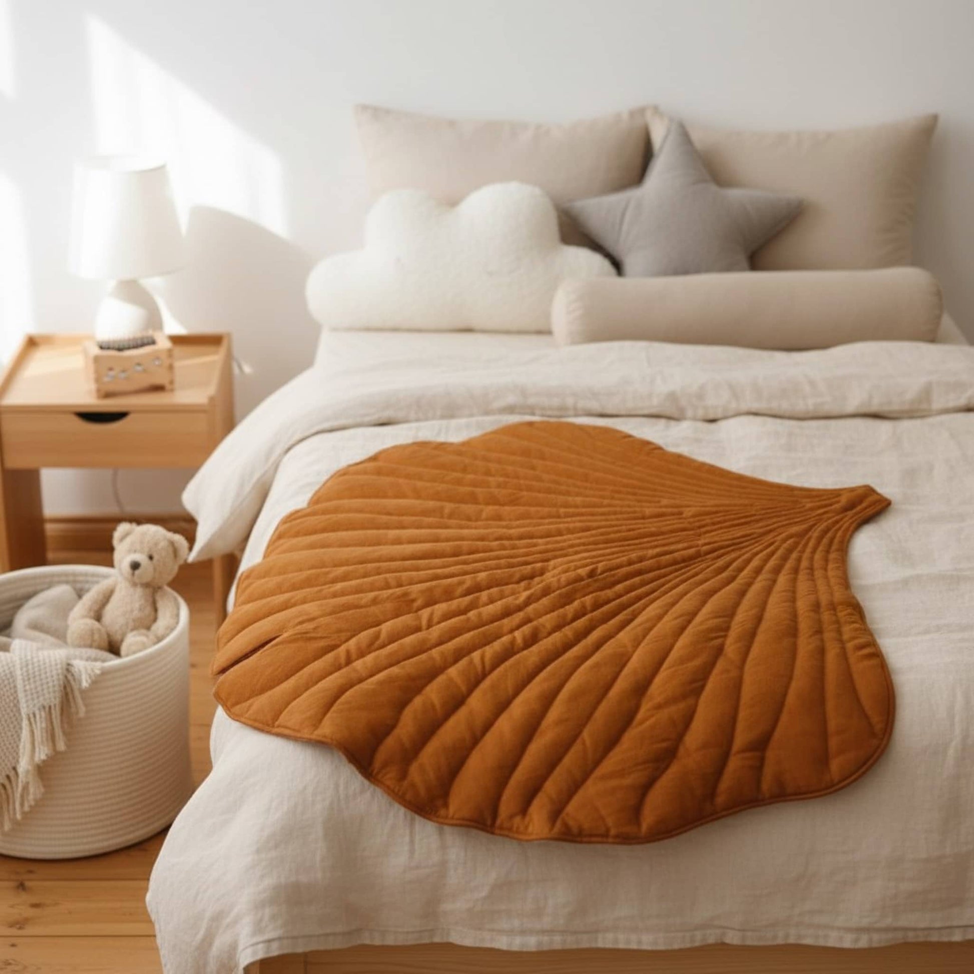 Linen Baby Play Mat, Sea Shell Kids Play Mat