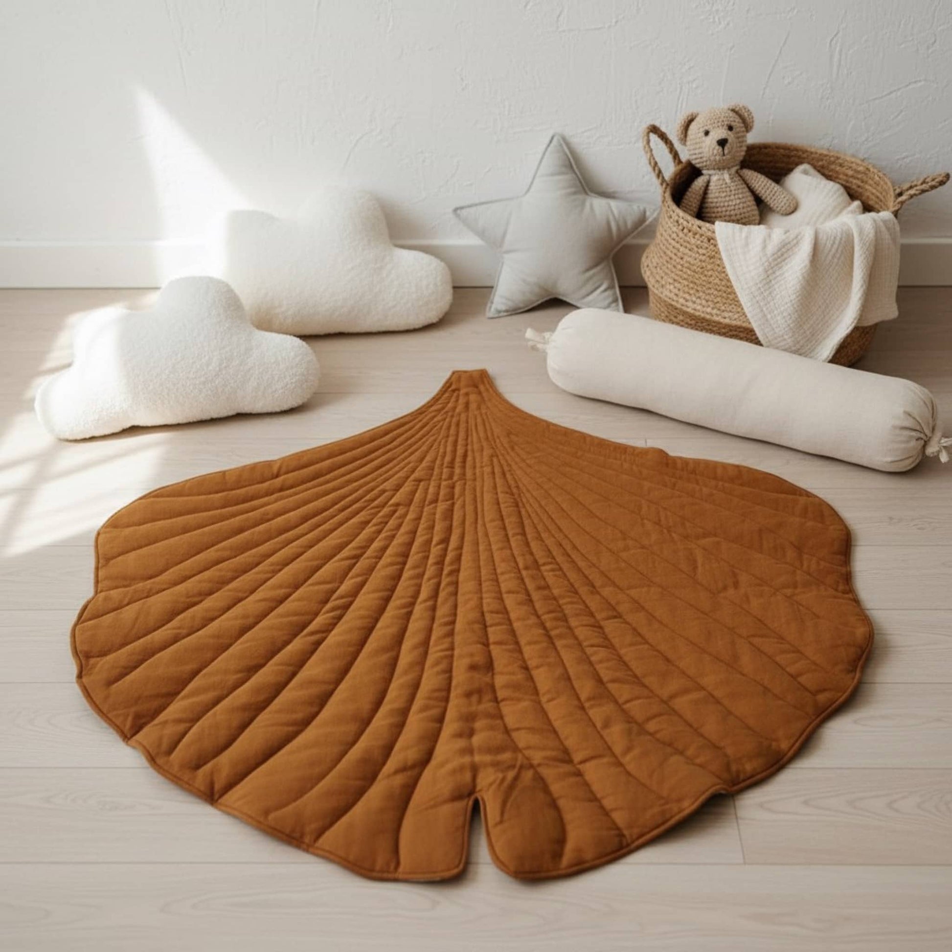 Linen Baby Play Mat, Sea Shell Kids Play Mat