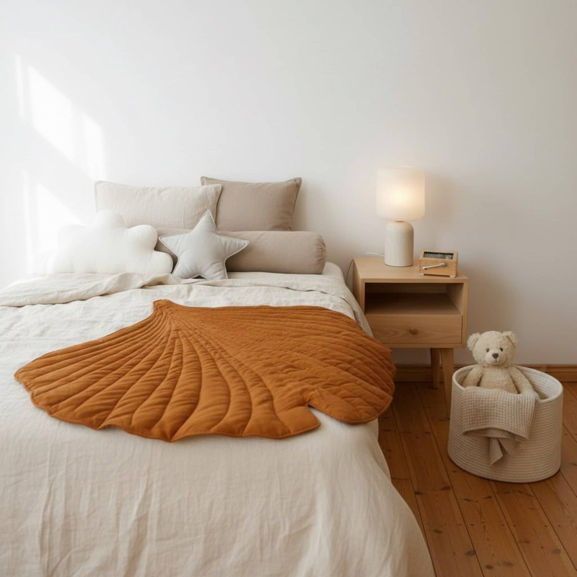 Linen Baby Play Mat, Sea Shell Kids Play Mat