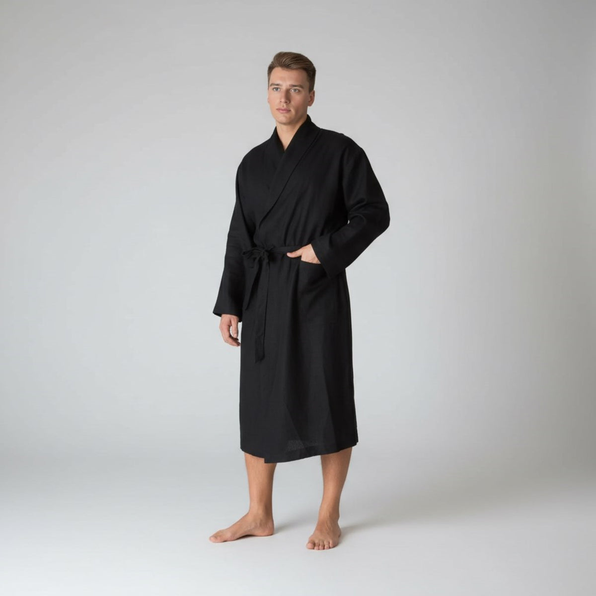 Linen Bath Robe, Linen Robes For Men