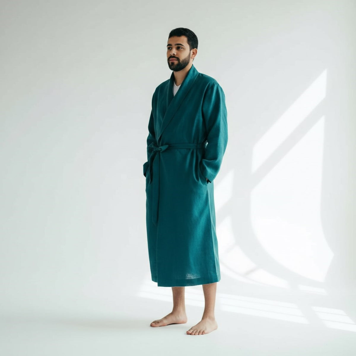 Linen Bath Robe, Linen Robes For Men