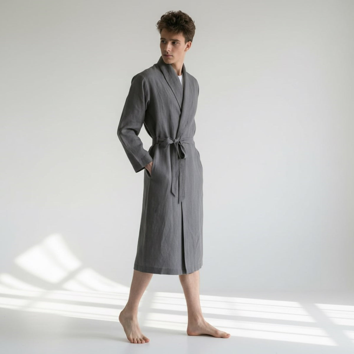 Linen Bath Robe, Linen Robes For Men