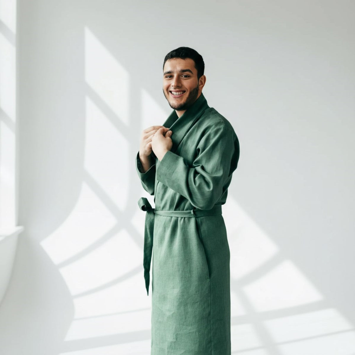 Linen Bath Robe, Linen Robes For Men