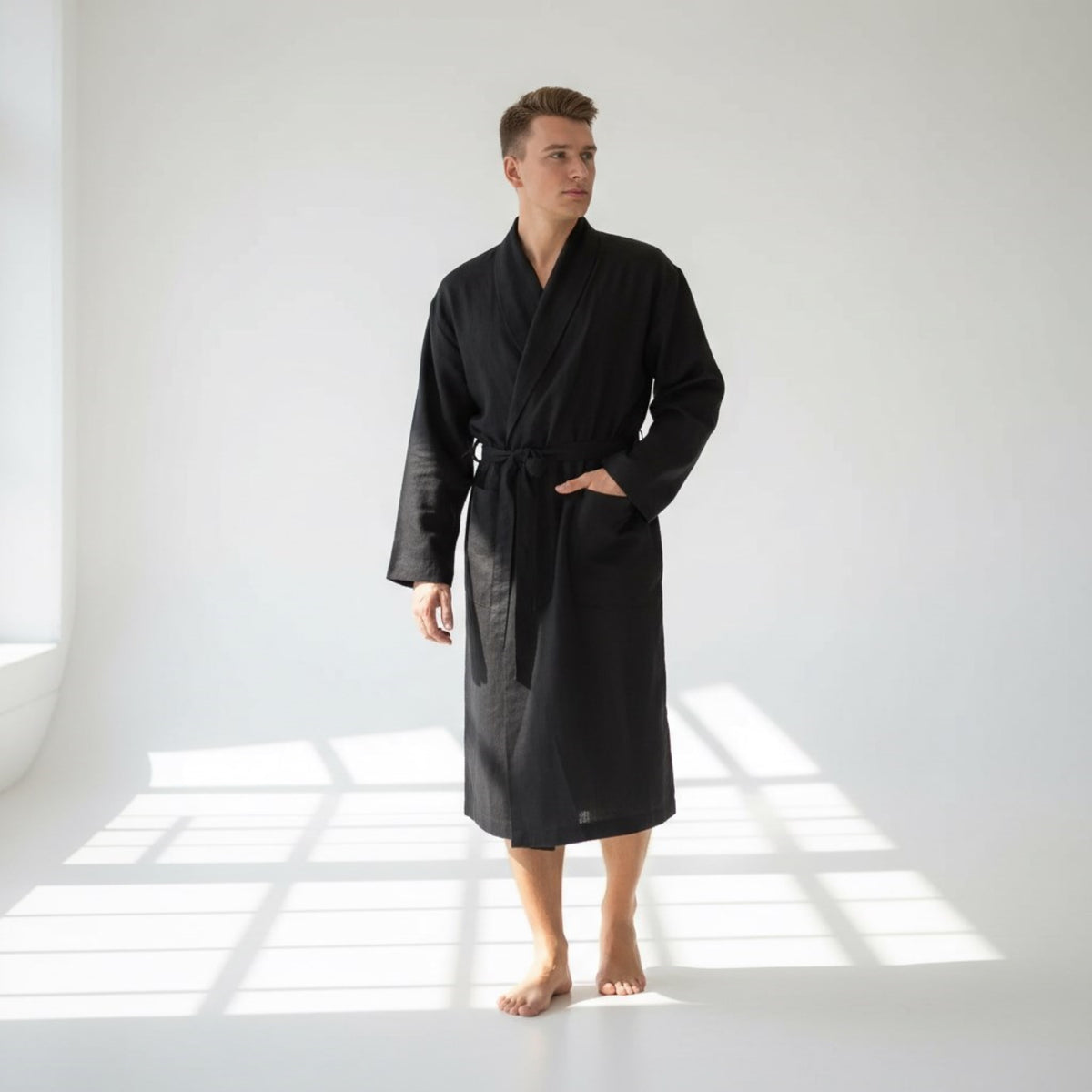 Linen Bath Robe, Linen Robes For Men