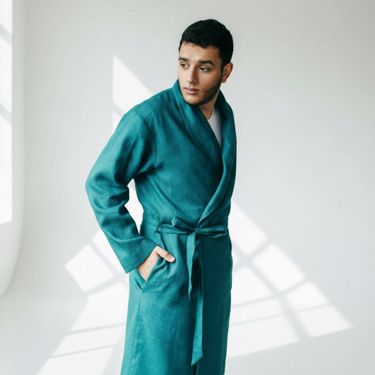 Linen Bath Robe, Linen Robes For Men