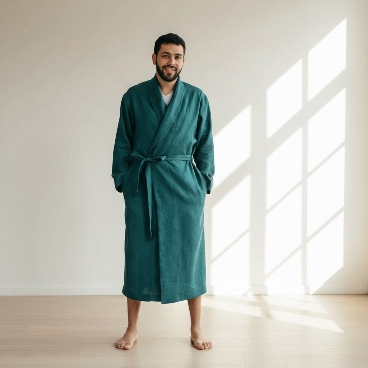 Linen Bath Robe, Linen Robes For Men