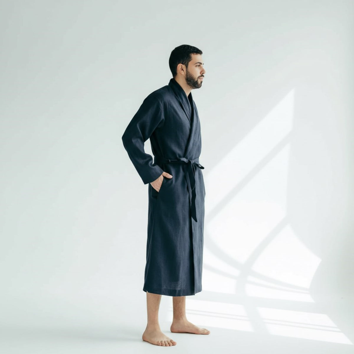 Linen Bath Robe, Linen Robes For Men