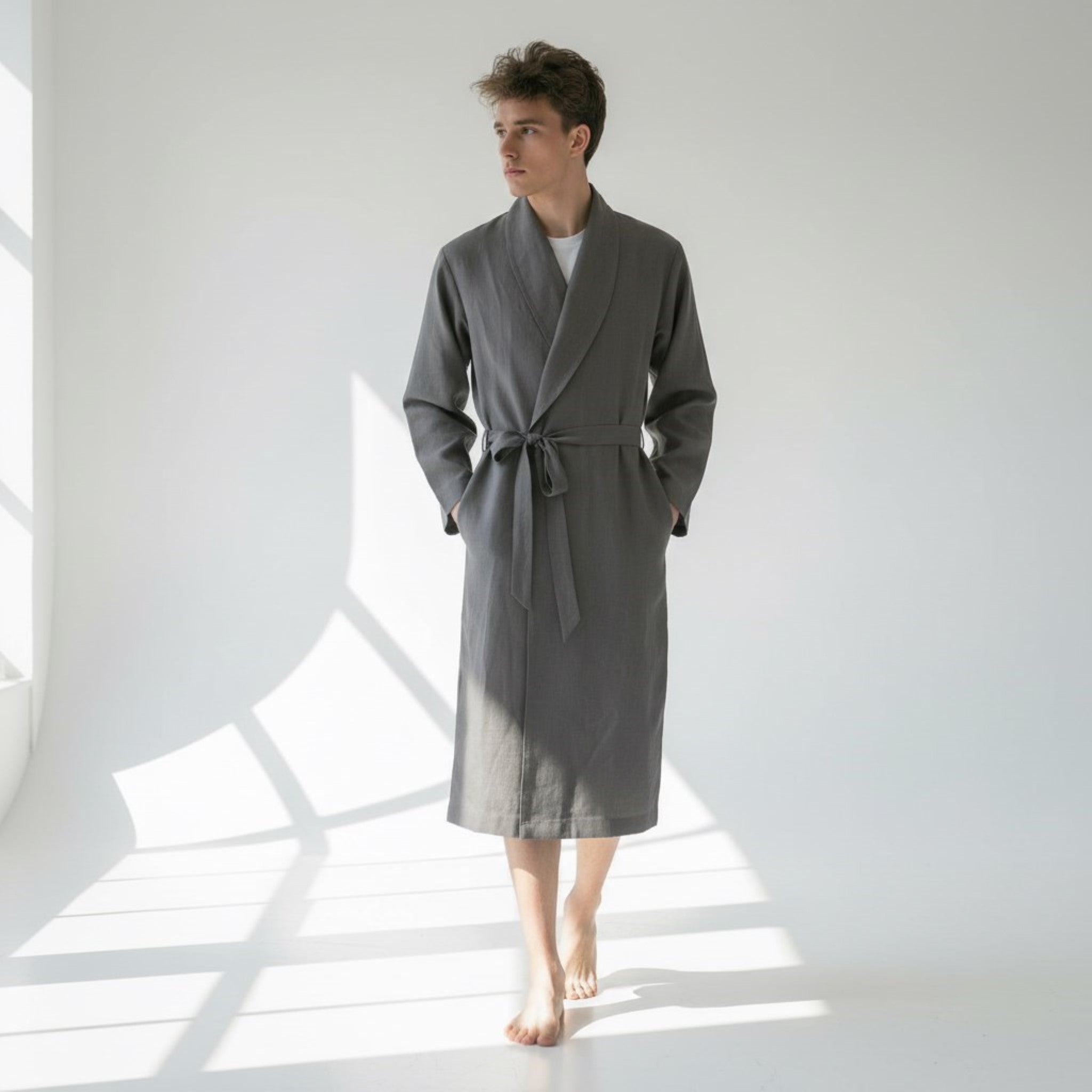 Linen Bath Robe, Linen Robes For Men