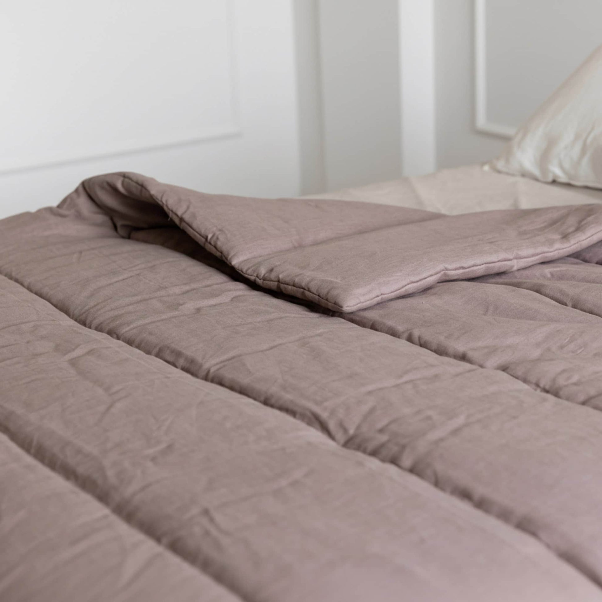 Linen Bed Blanket, Linen Quilted Blanket