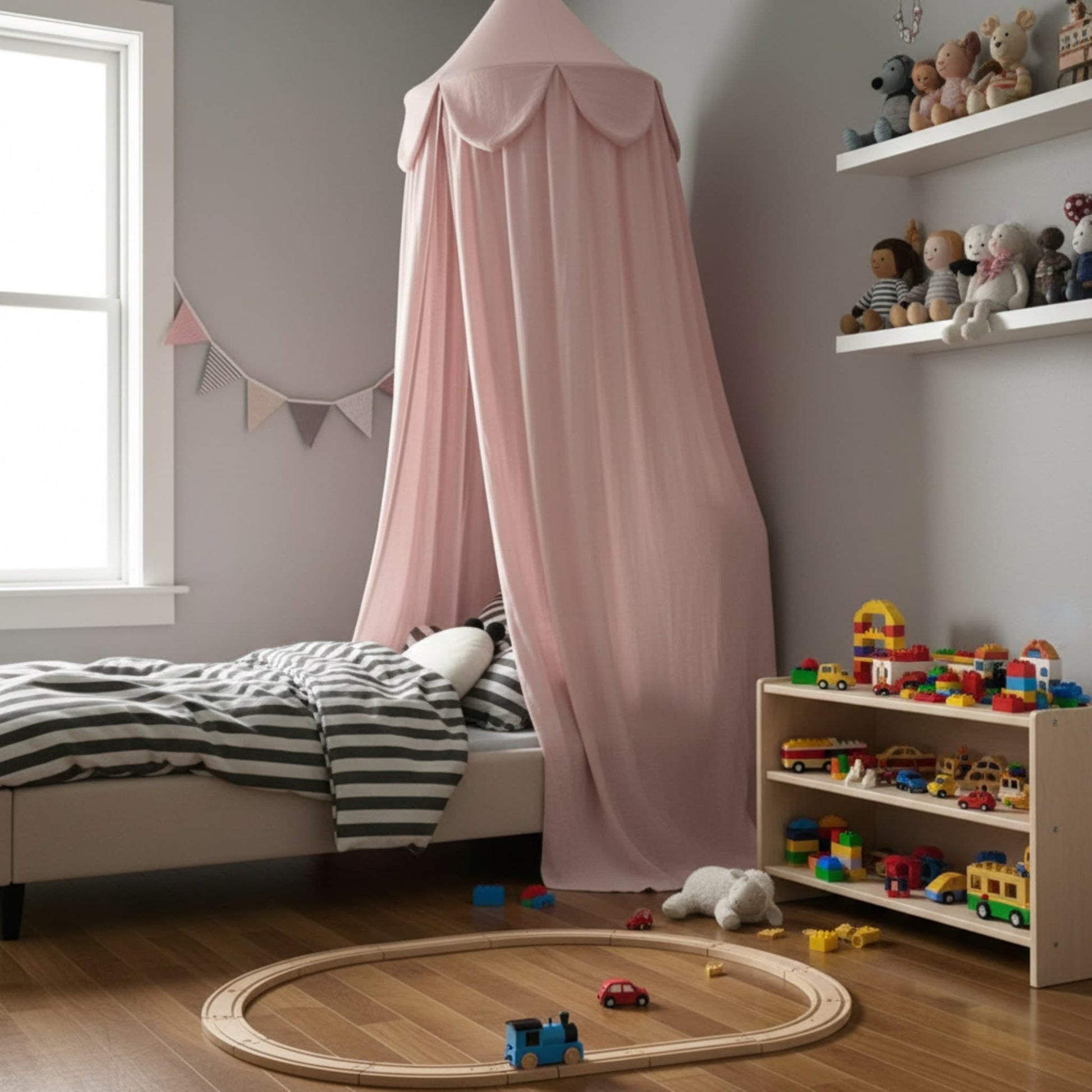 Linen Bed Canopy, Circus Hanging Bed Canopy​
