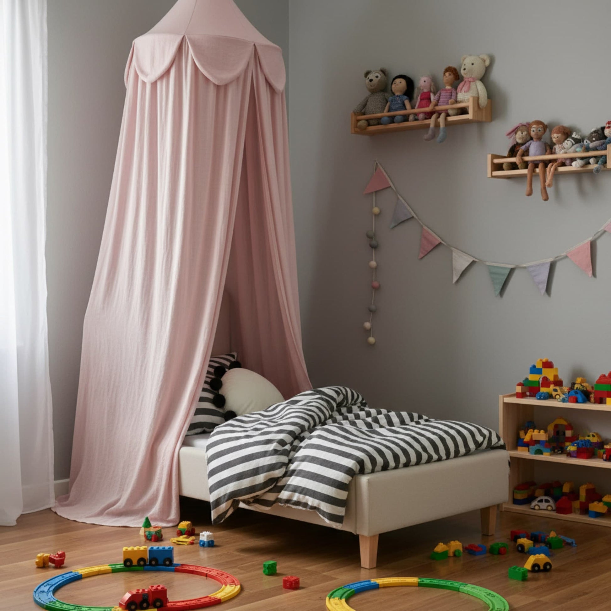Linen Bed Canopy, Circus Hanging Bed Canopy​
