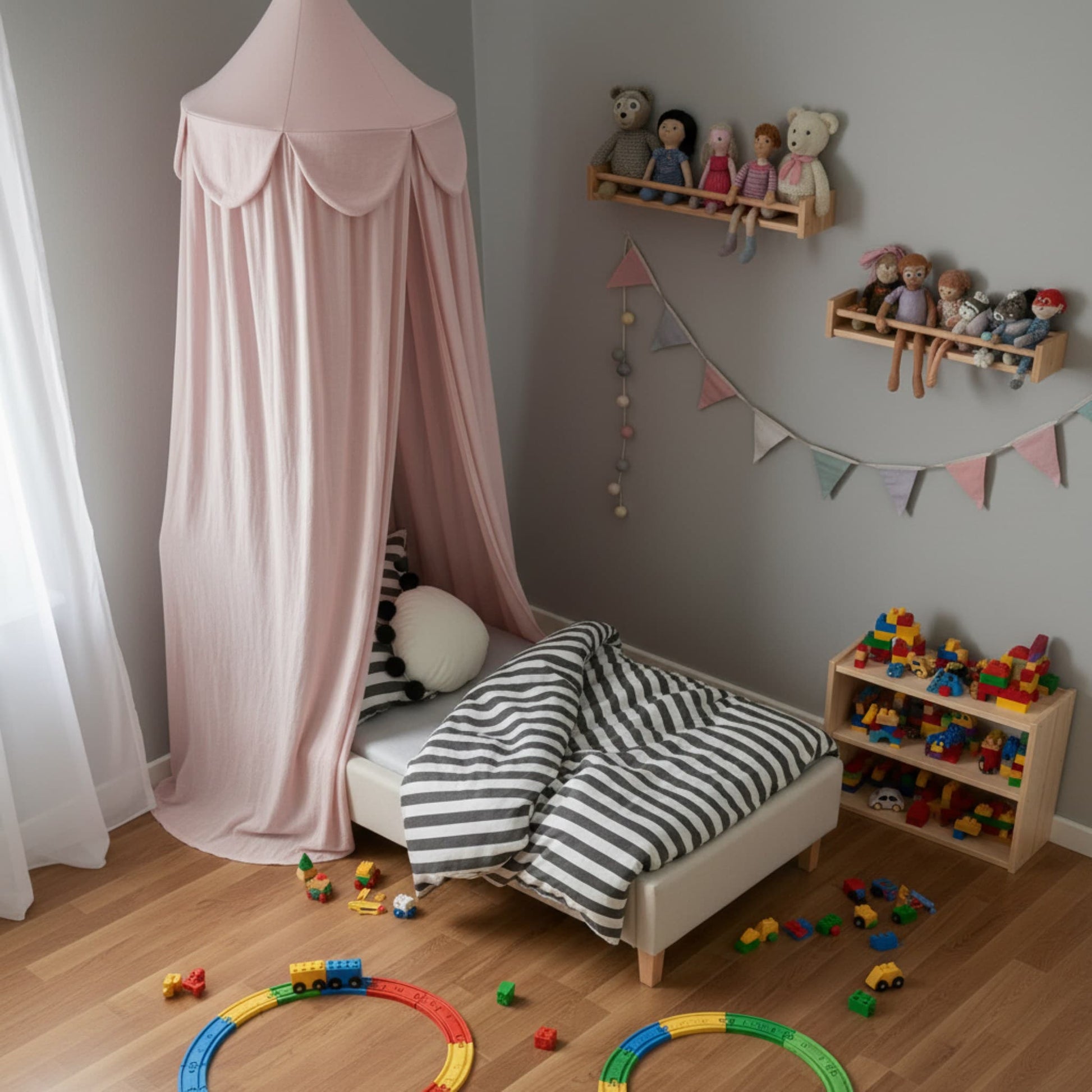 Linen Bed Canopy, Circus Hanging Bed Canopy​
