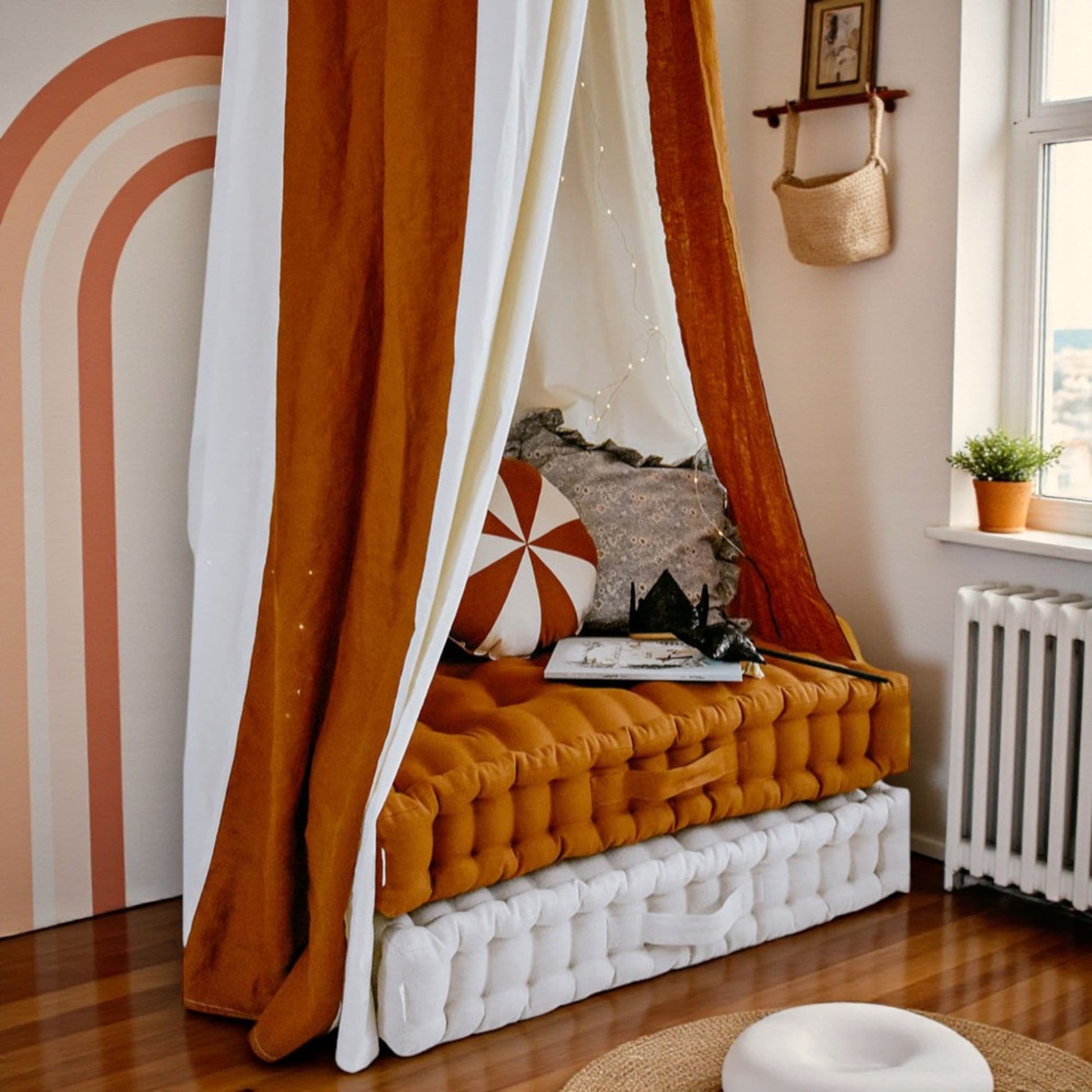 Linen Bed Canopy, Circus Linen Canopy