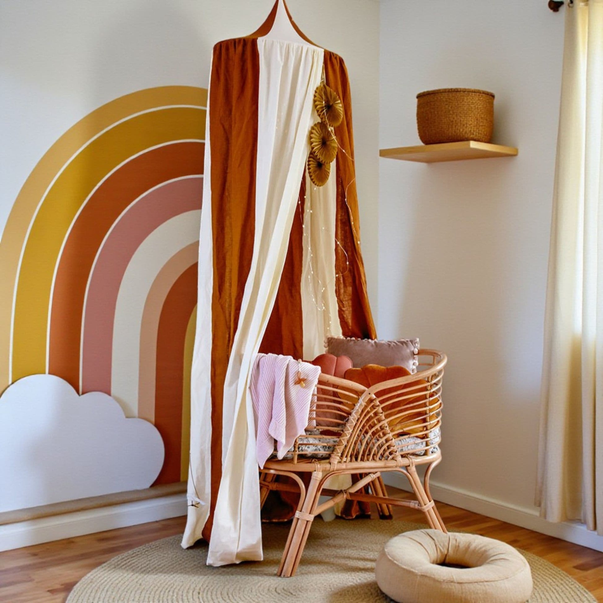 Linen Bed Canopy, Circus Linen Canopy