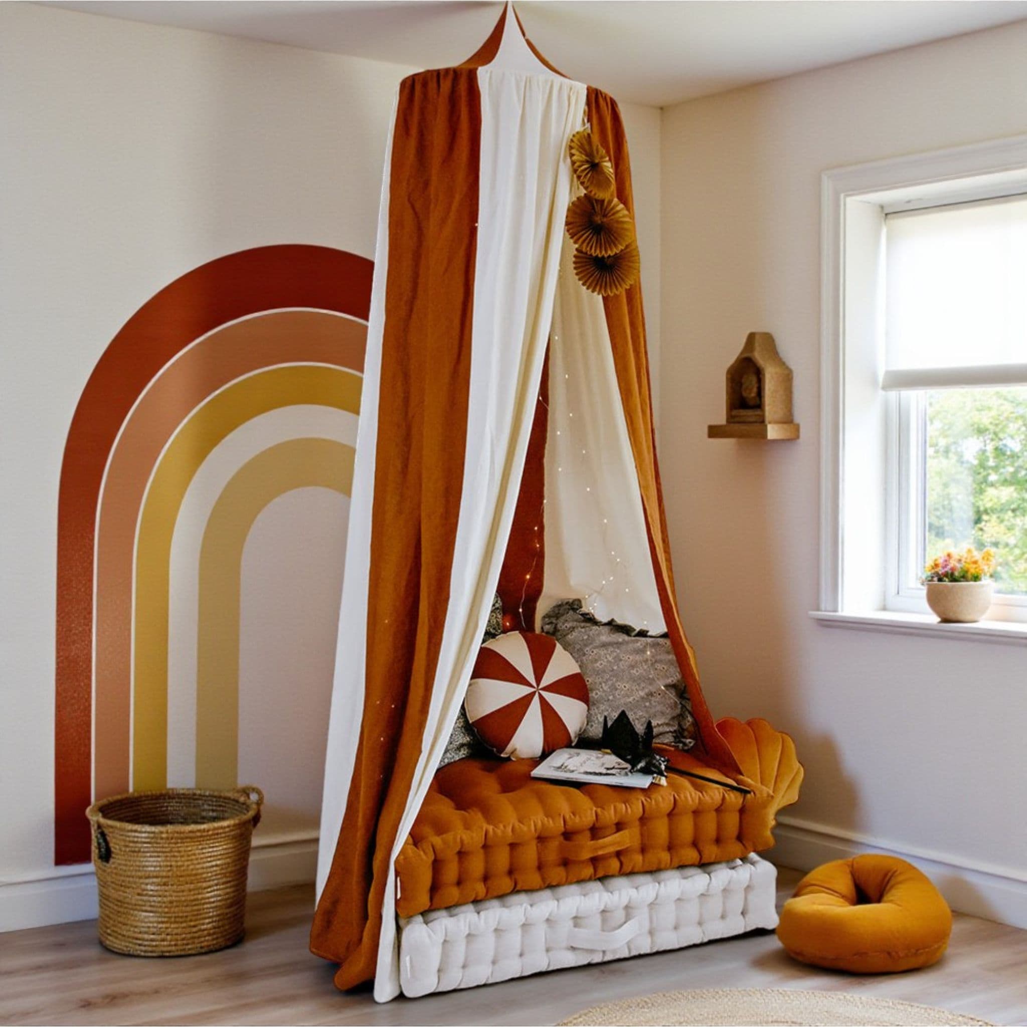 Linen Bed Canopy, Circus Linen Canopy