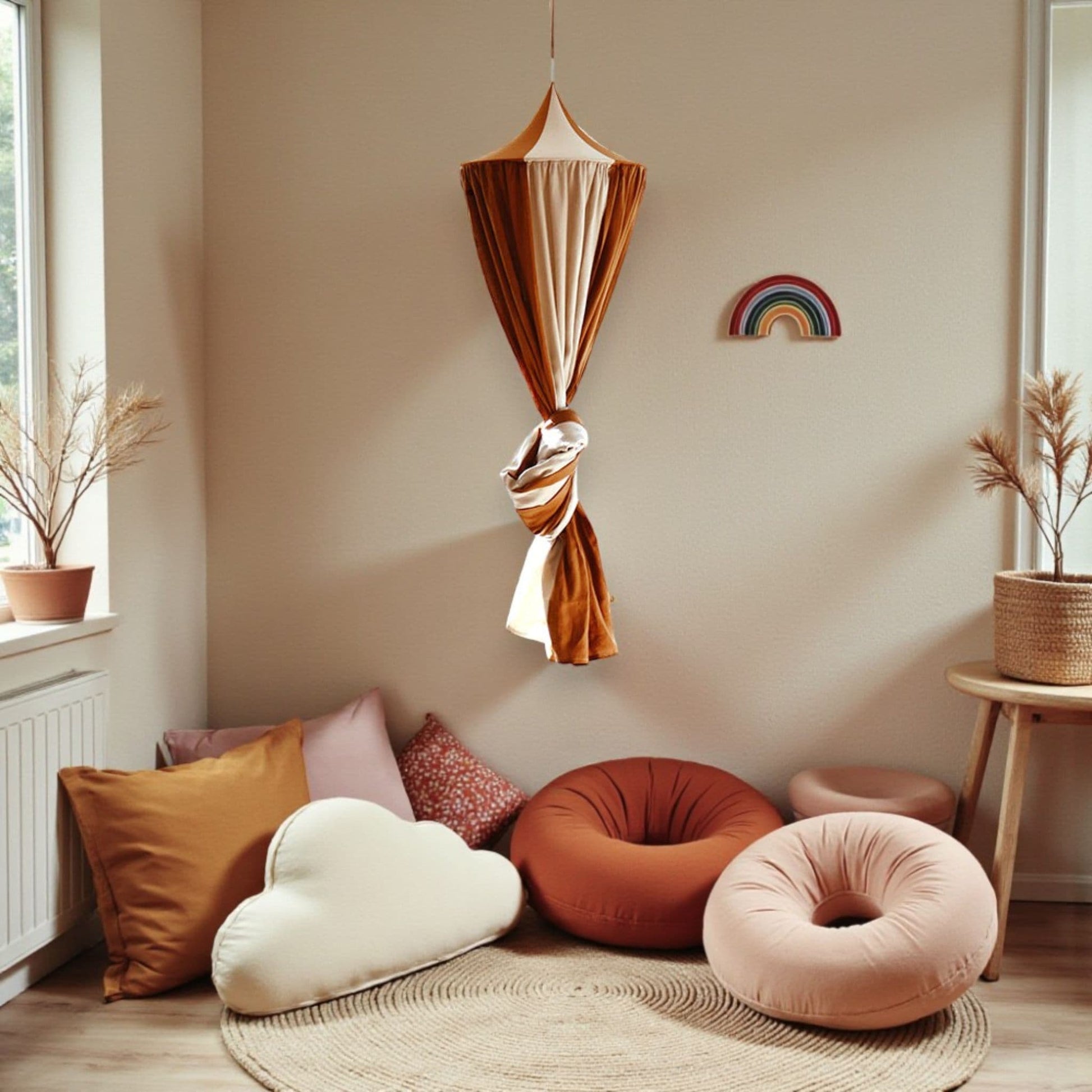 Linen Bed Canopy, Circus Linen Canopy