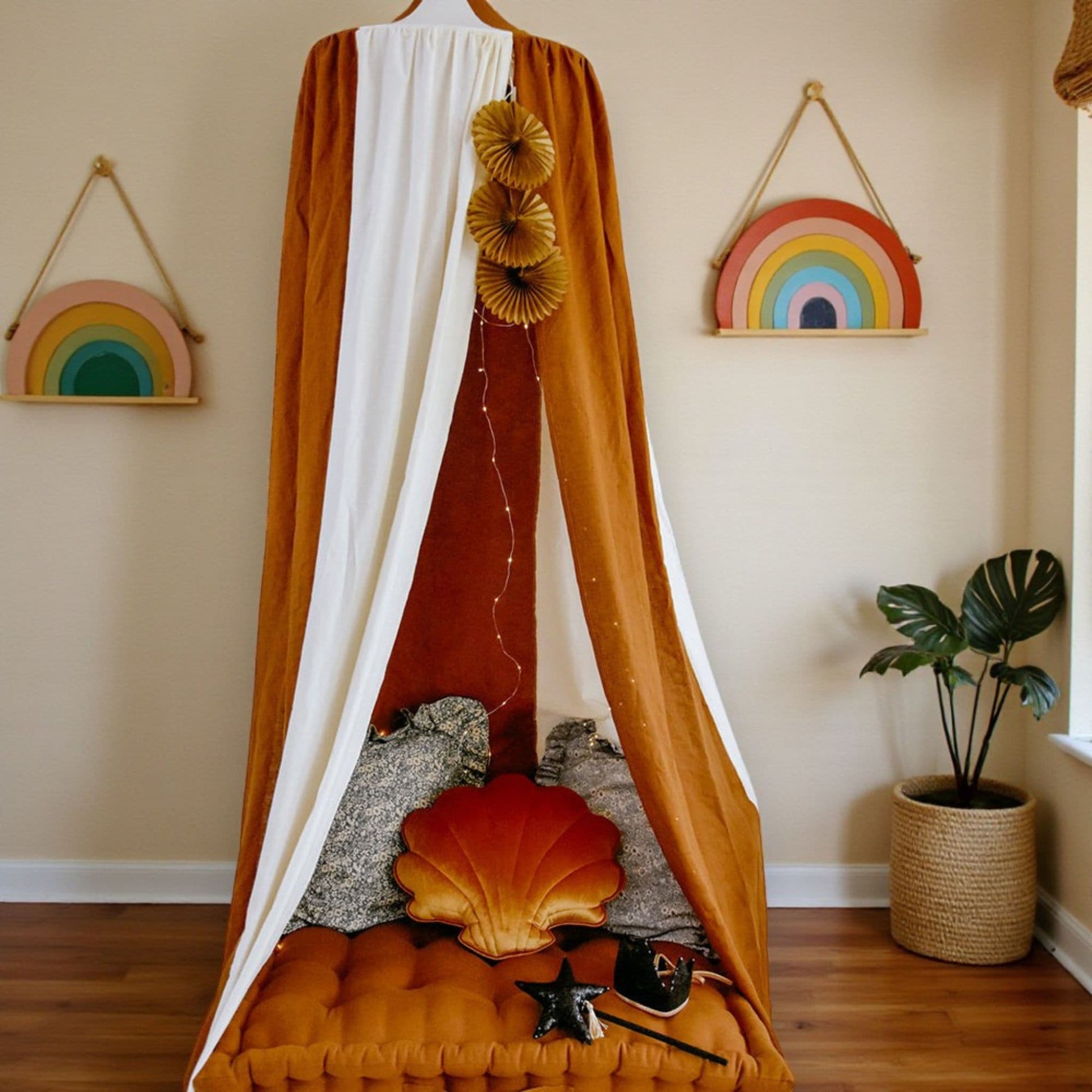 Linen Bed Canopy, Circus Linen Canopy